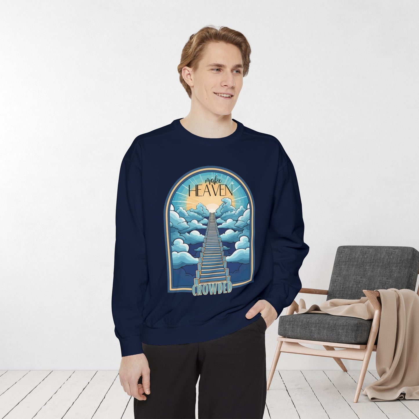 Comfort Colors Groovy Make Heaven Crowded Sweatshirt