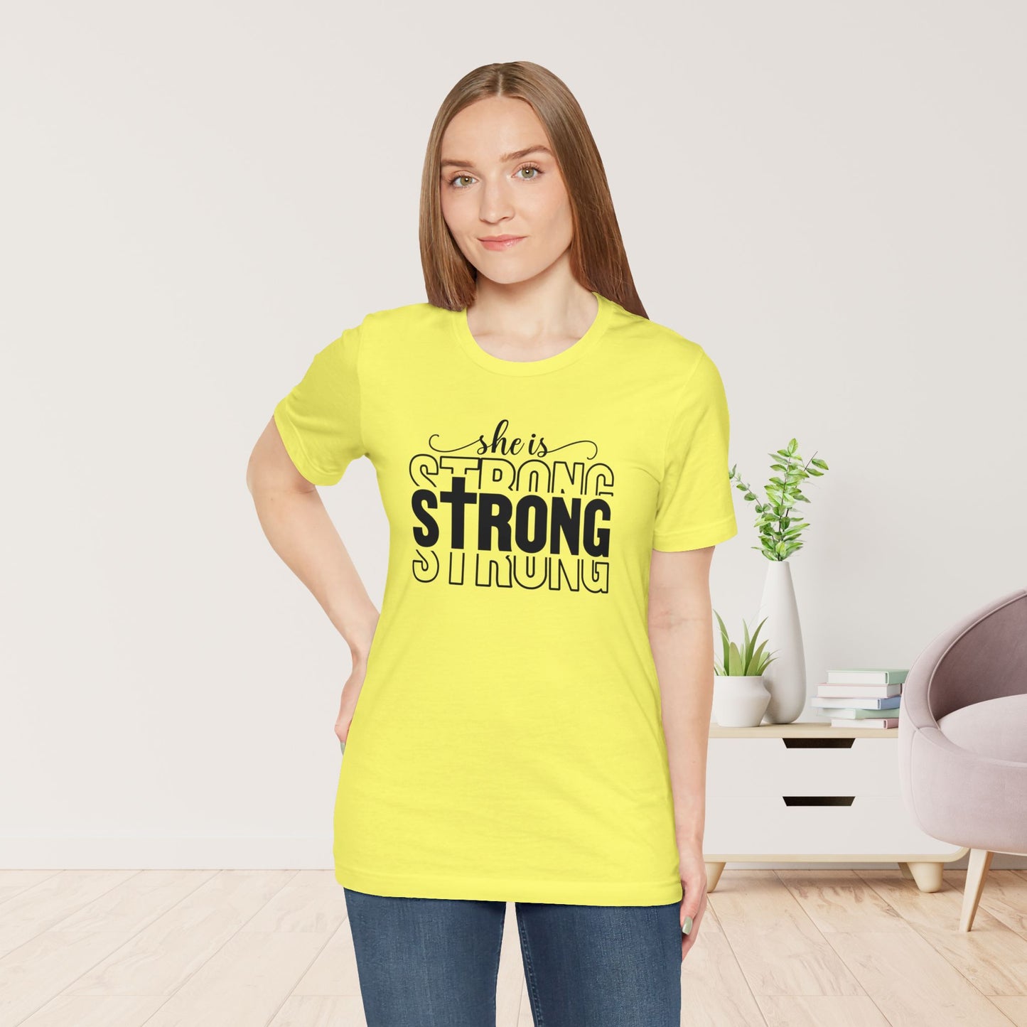 She is Strong Christian Soft Cotton Tee