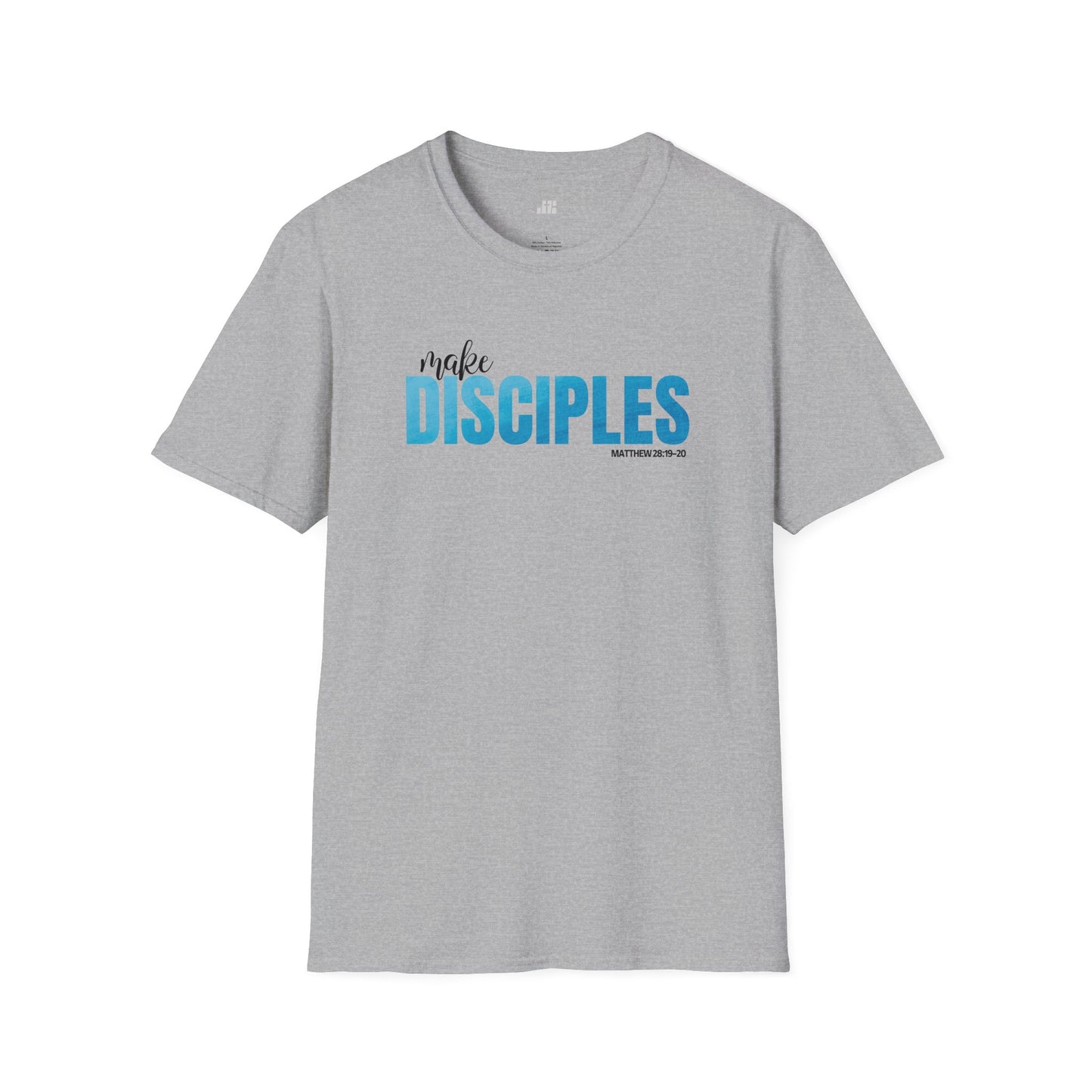 Make Disciples Softstyle T-Shirt - Matthew 28:19-20 Bible Verse Christian Tee