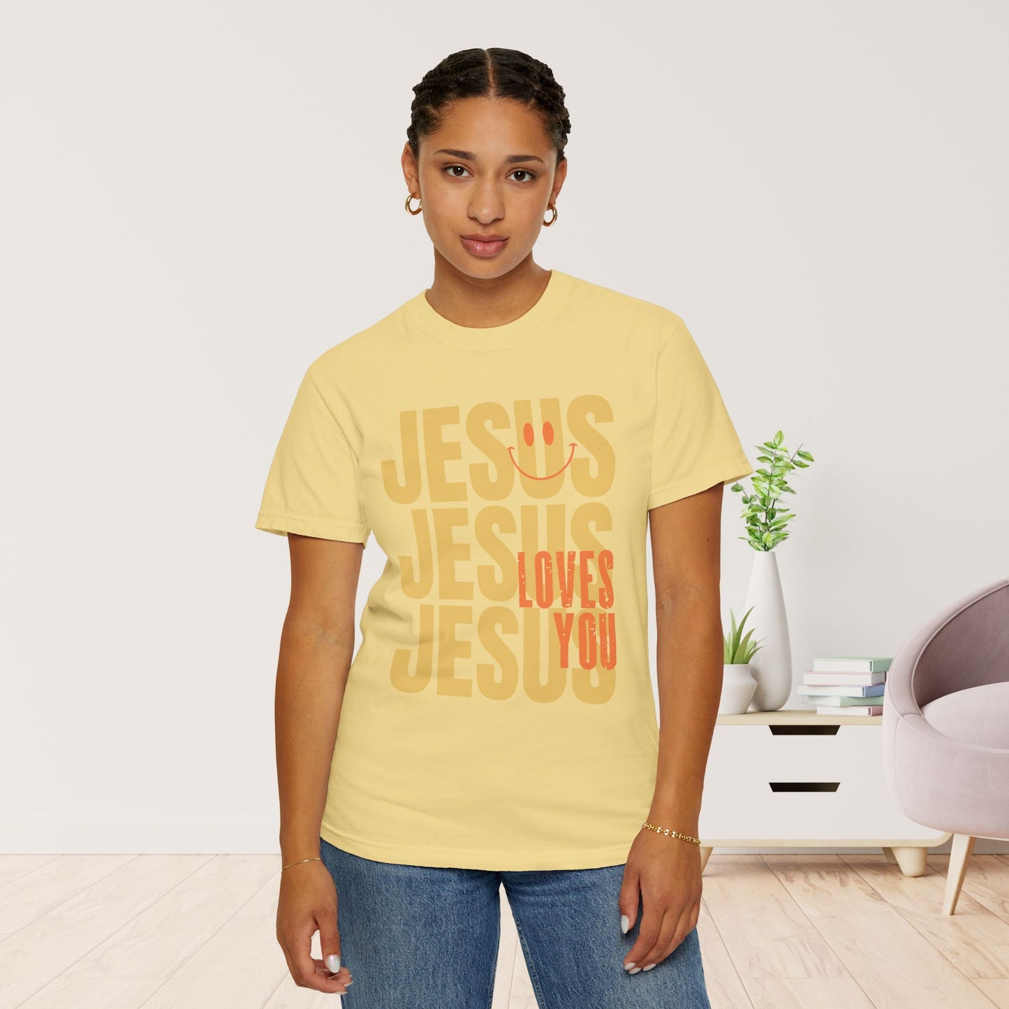 Jesus Loves You Comfort Colors Christian Shirt