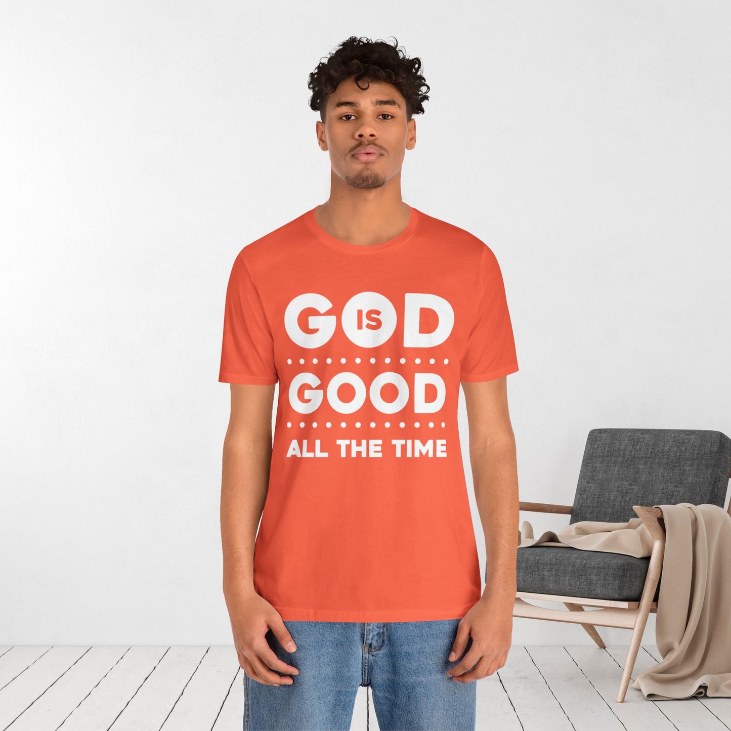 God Is Good All The Time Soft Cotton Tee - Christian Tee