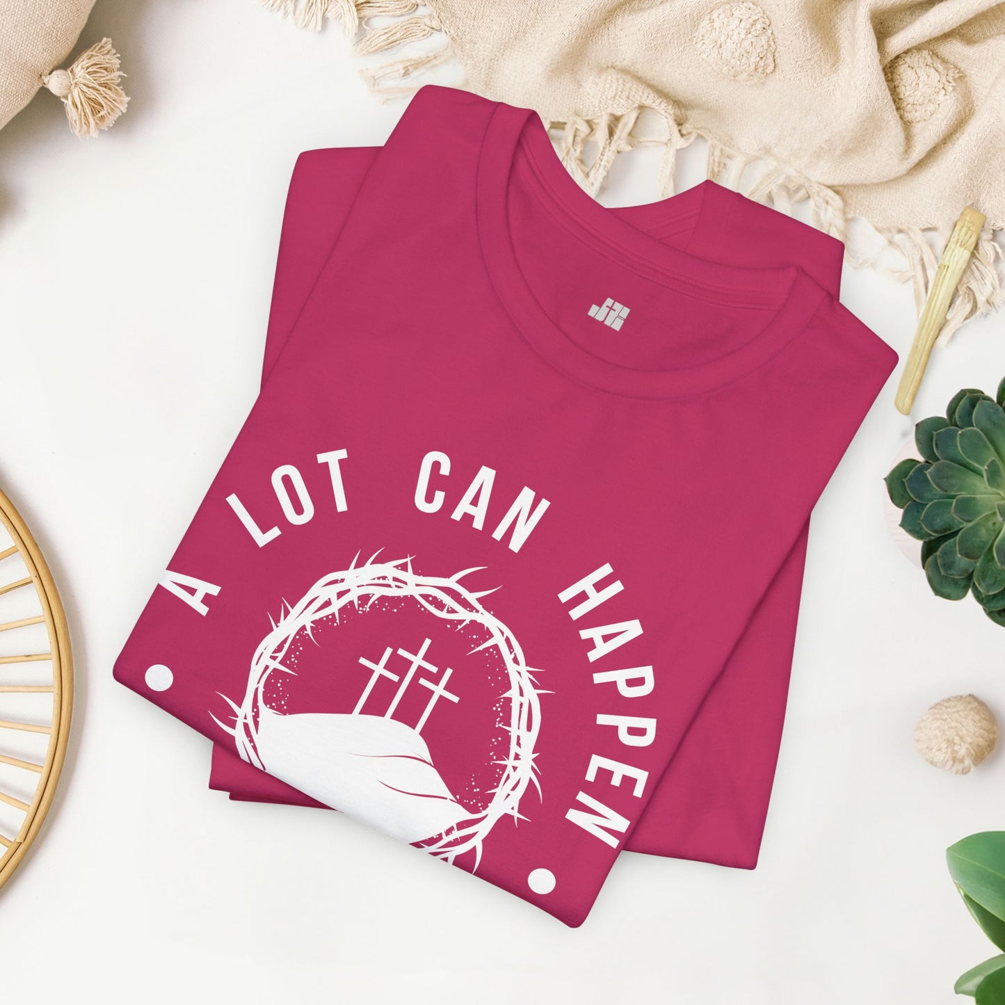 A Lot Can Happen in Three Days Christian Soft Cotton Tee - Easter Shirt