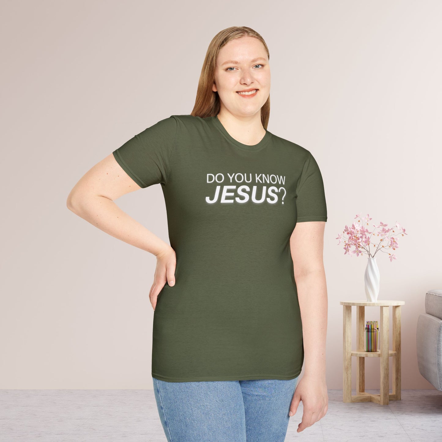 Do You Know Jesus Softstyle T-shirt - Trendy  Christian T-shirt