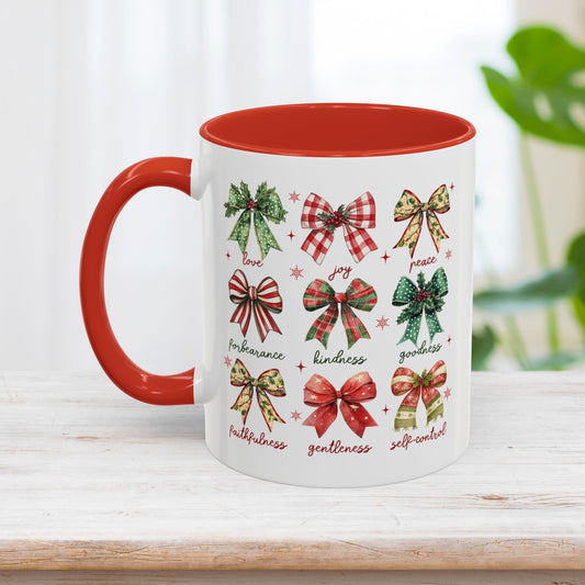 Christmas Fruit Of The Spirit Mug - Christian Coffee Mug