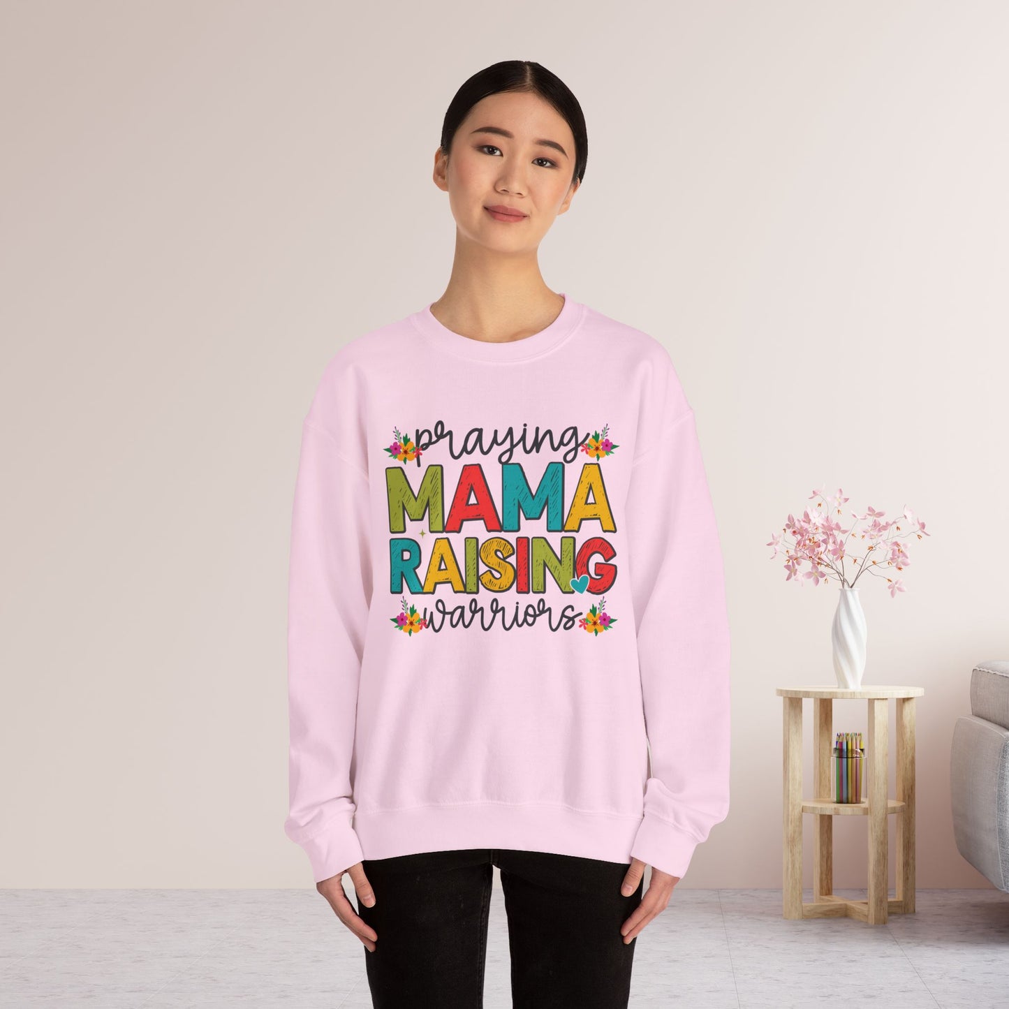 Praying Mama Raising Warriors Sweatshirt - Christian Mom Sweatshirt