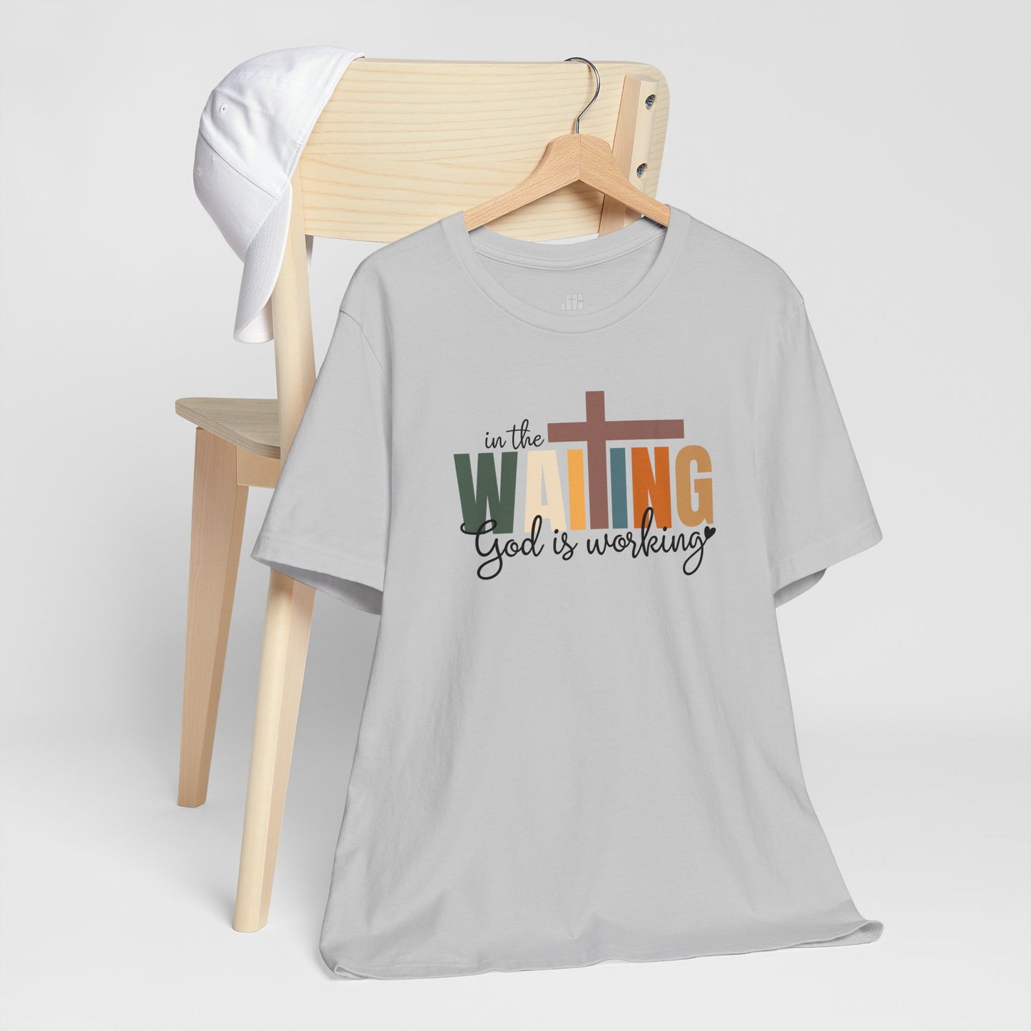 In the Waiting God is Working Christian Soft Cotton Tee