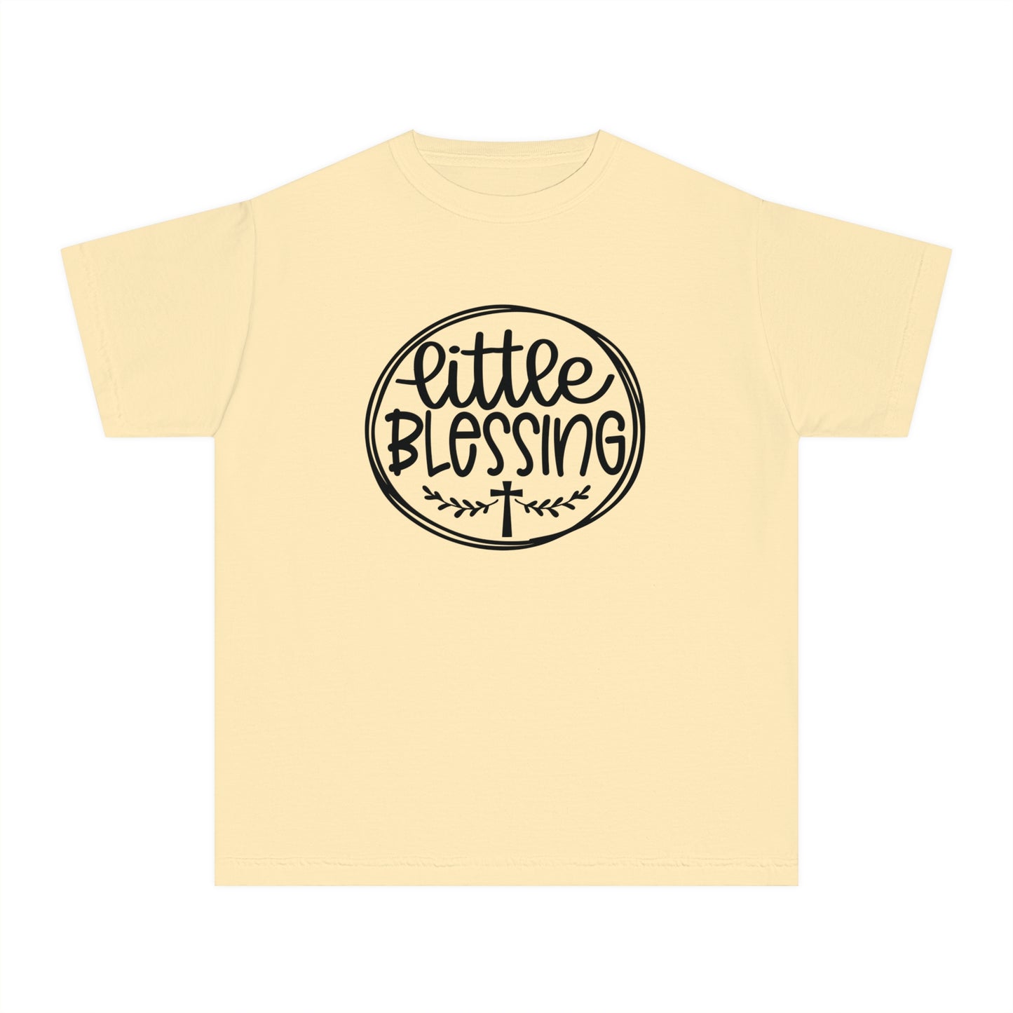 Little Blessing Comfort Colors Youth Christian Tee