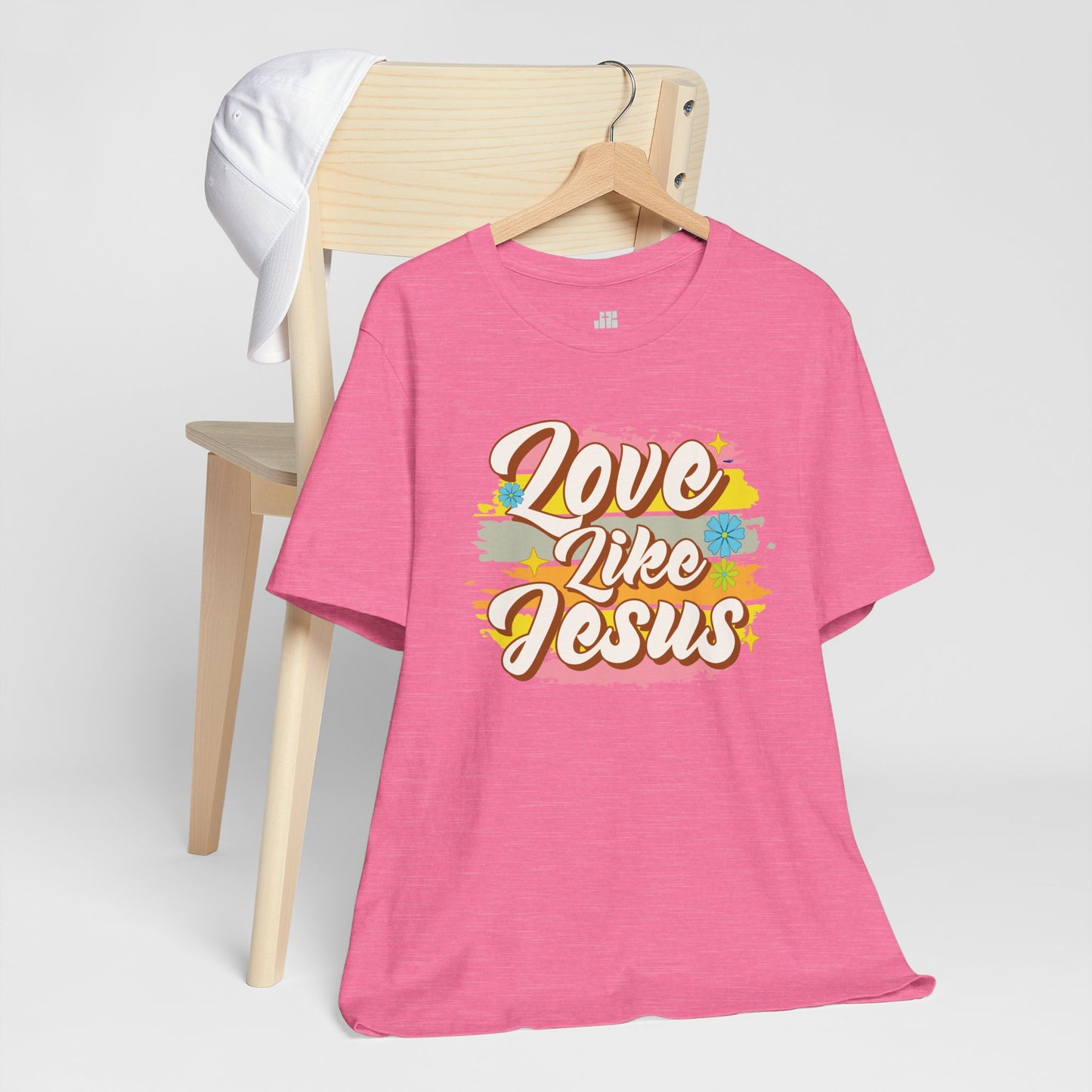 Groovy Love Like Jesus Soft Cotton Tee - Christian Shirt