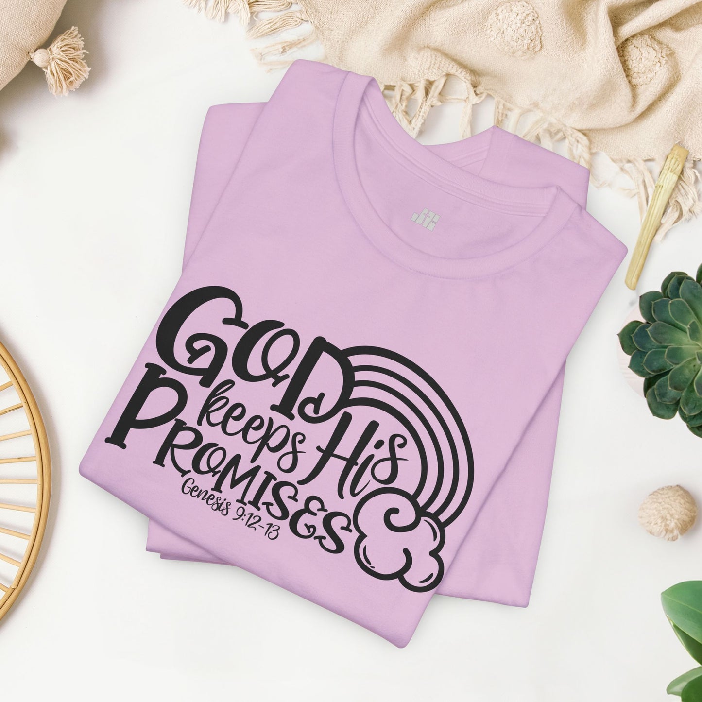 God Keeps His Promises Soft Cotton Tee - Bible Verse Christian Tee