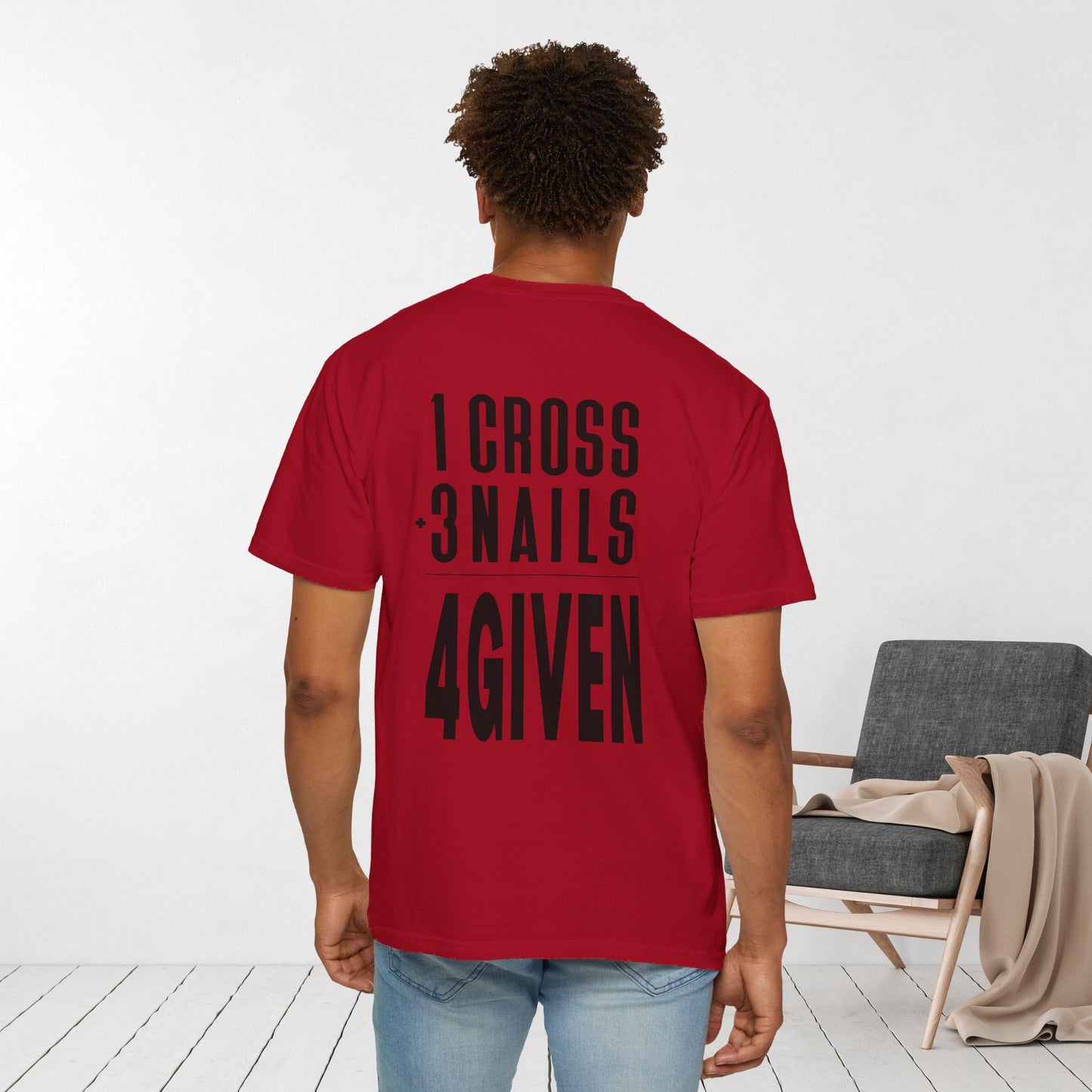 1 Cross 3 Nails 4Given Comfort Colors Christian Shirt