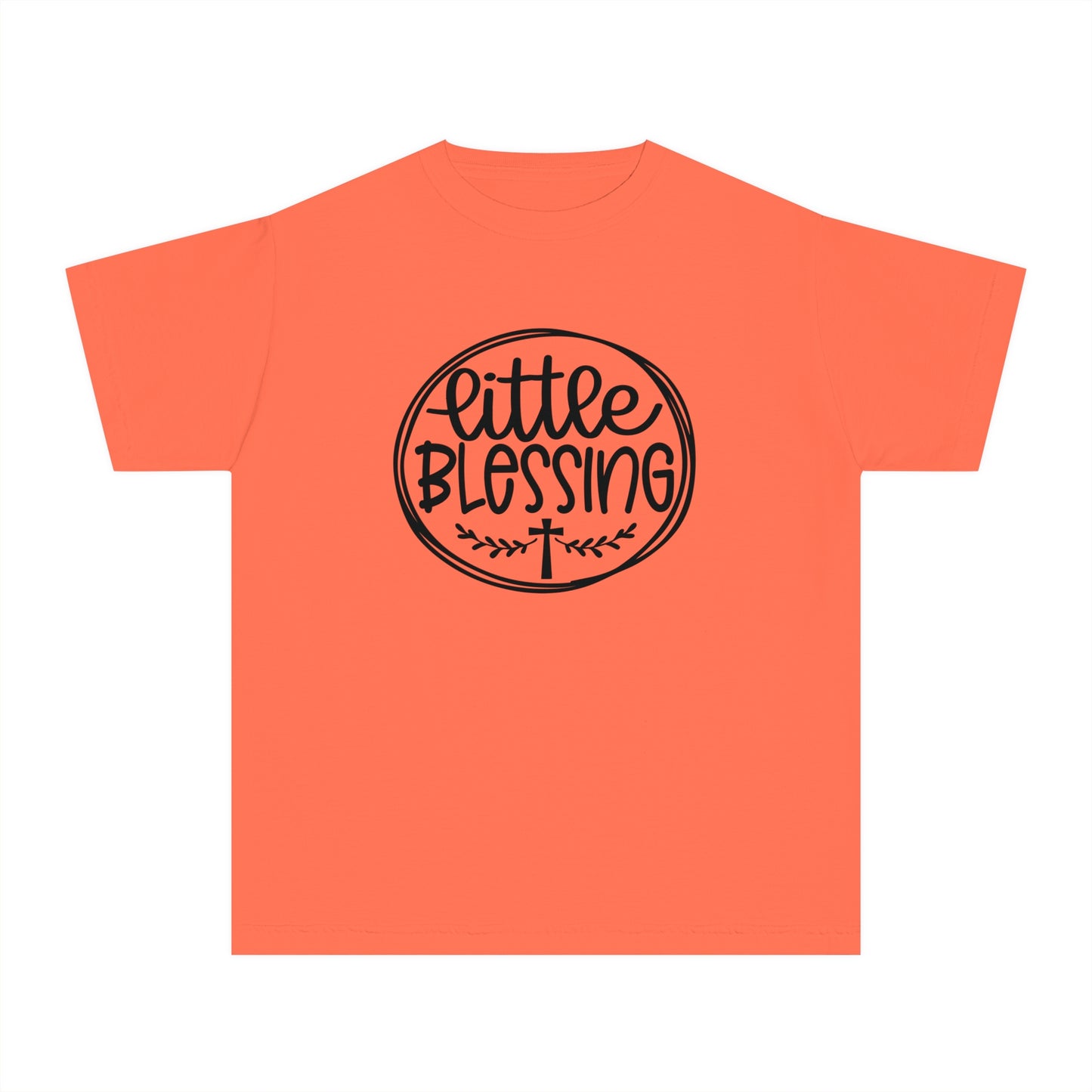 Little Blessing Comfort Colors Youth Christian Tee