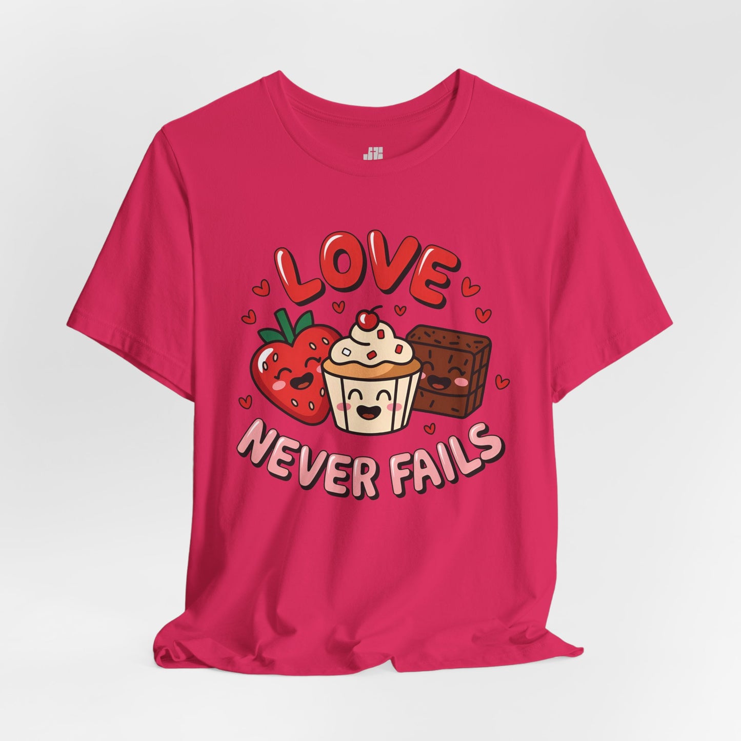 Love Never Fails Soft Cotton Tee - Christian Shirt