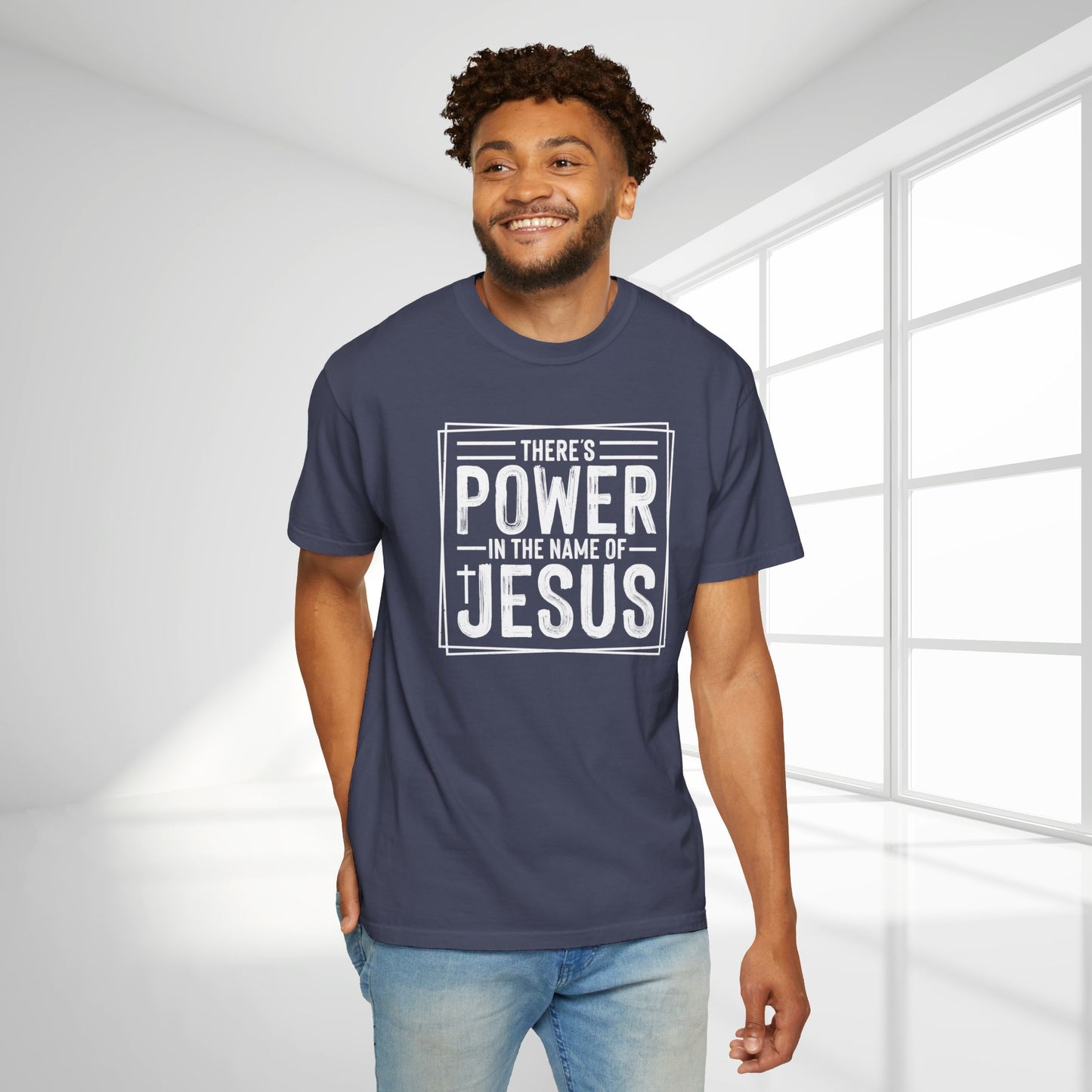 There's Power in the Name of Jesus Comfort Colors Shirt