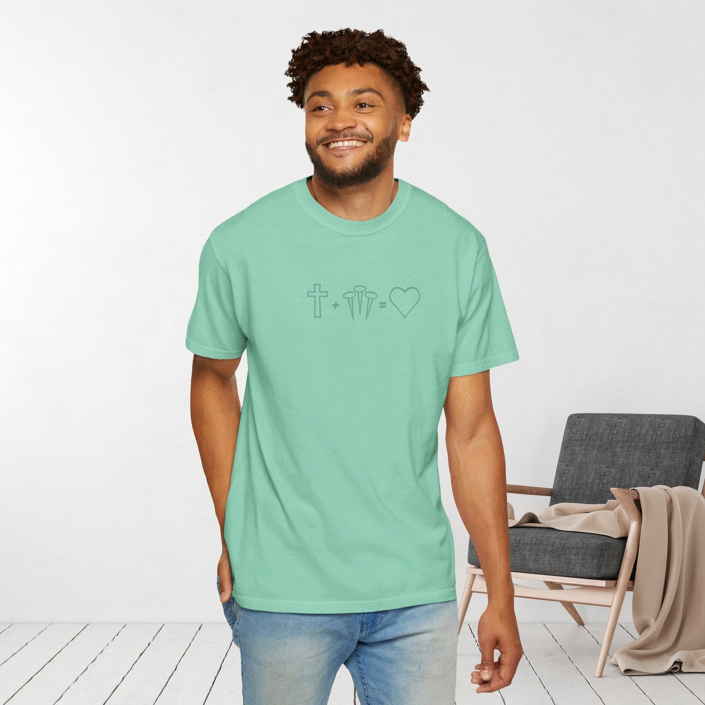 1 Cross 3 Nails 4Given Comfort Colors Christian Shirt