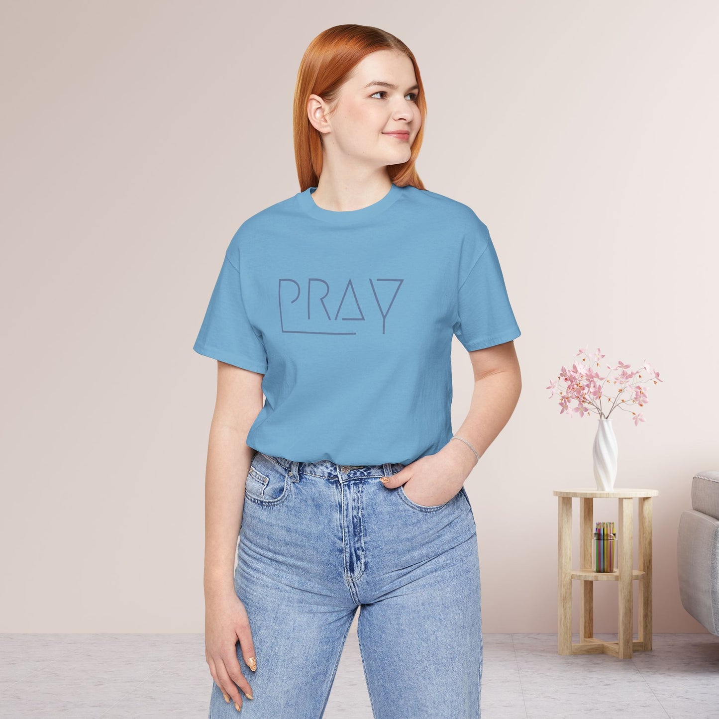 Minimalist Pray Soft Cotton Tee - Pray On It, Pray Over It, Pray Through It T-shirt