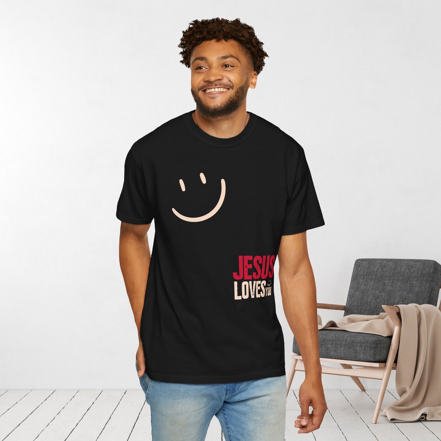 Comfort Colors Jesus Loves You Shirt - Trendy Christian T-shirt