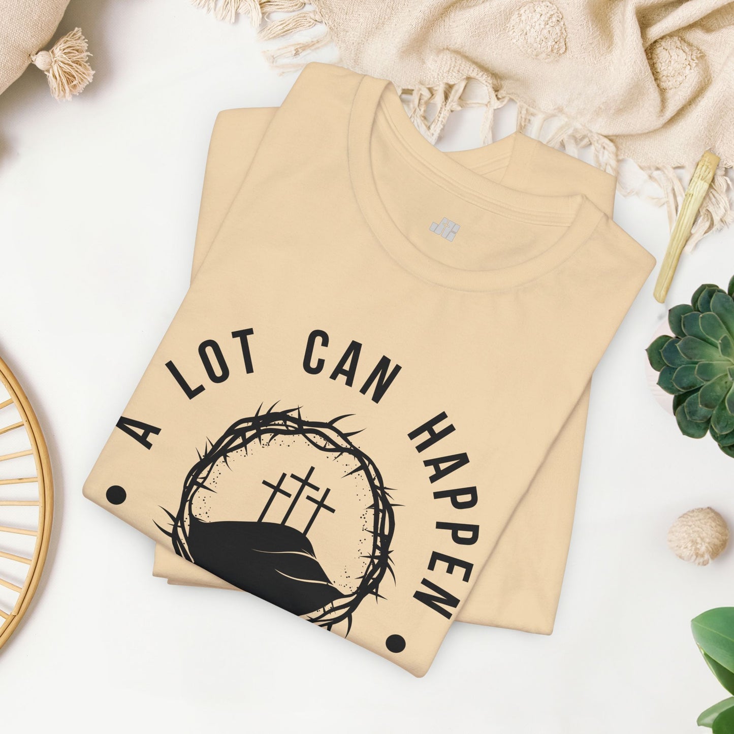 A Lot Can Happen in Three Days Christian Soft Cotton Tee - Easter Shirt