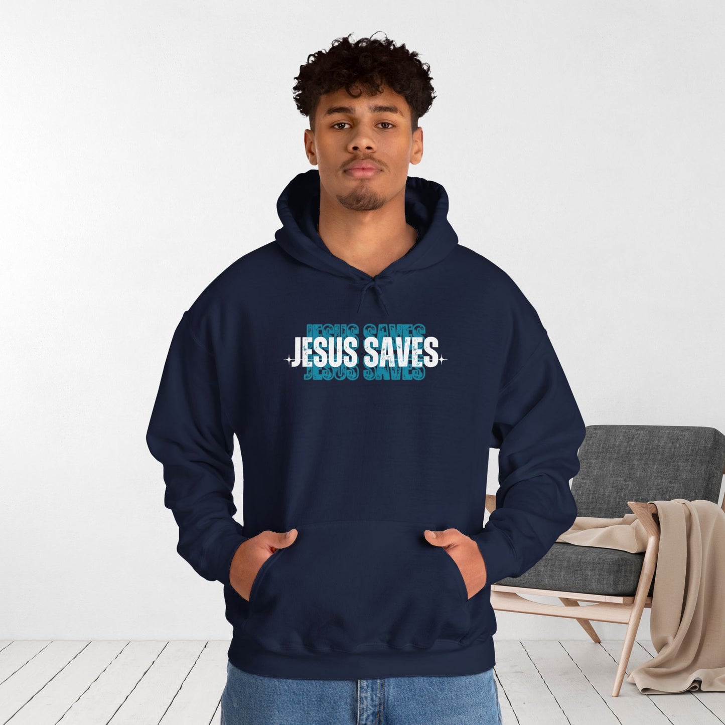 Trendy Unisex Jesus Saves Hoodie