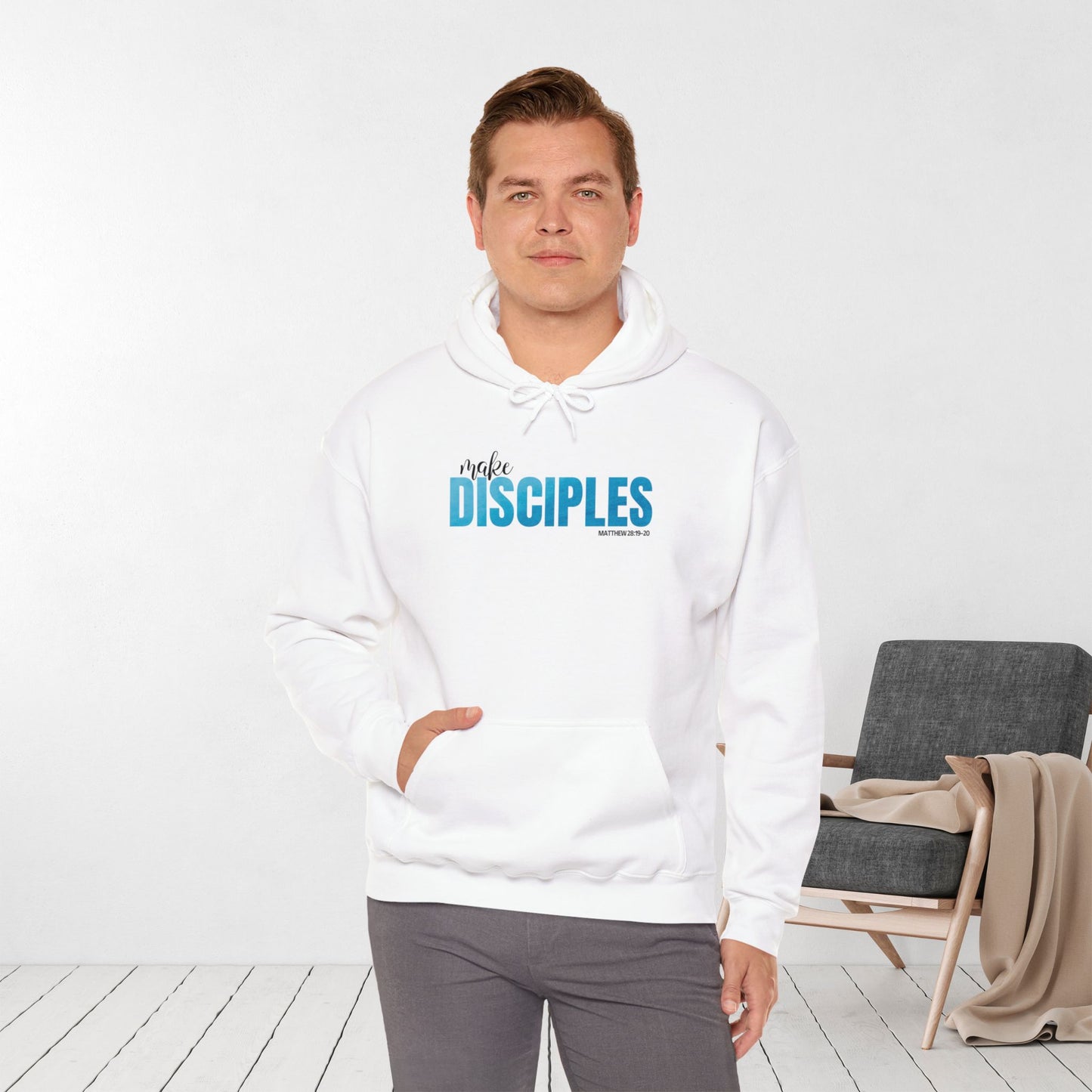 Make Disciples Hoodie - Matthew 28:19-20 Bible Verse Christian Hoodie