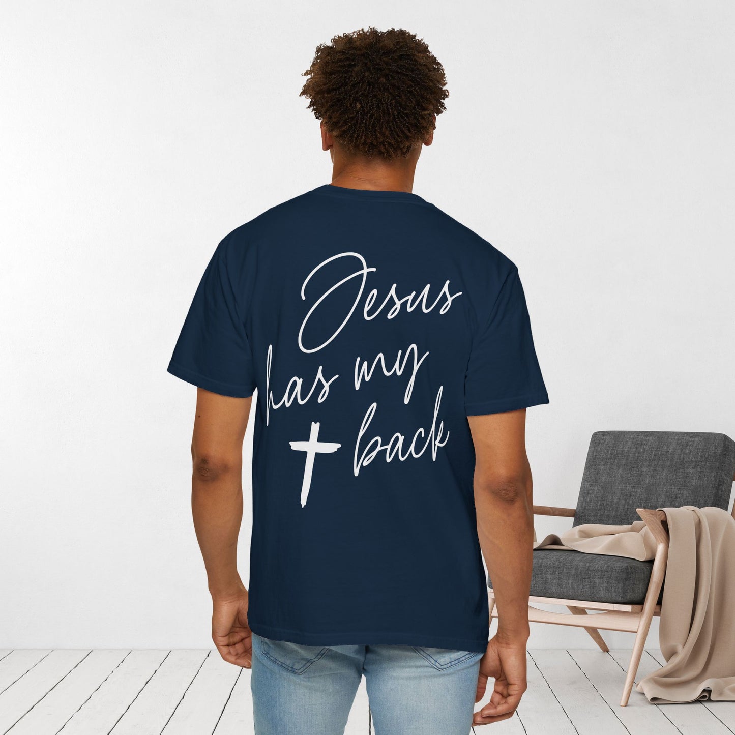 Comfort Colors Jesus Has My Back Christian Shirt