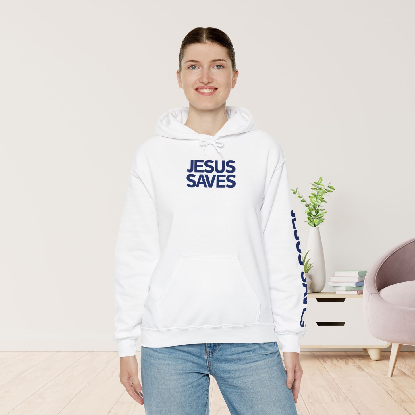 Jesus Saves Hoodie - Acts 4:12 Bible Verse Christian Hoodie