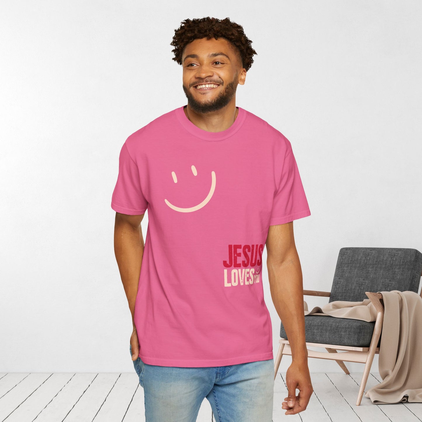 Comfort Colors Jesus Loves You Shirt - Trendy Christian T-shirt