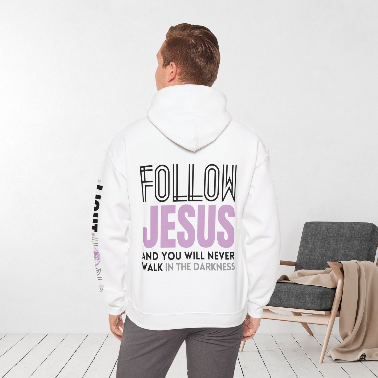 Follow Jesus Hoodie - Jesus is the Light of the World Hoodie - John 8:12 Hoodie