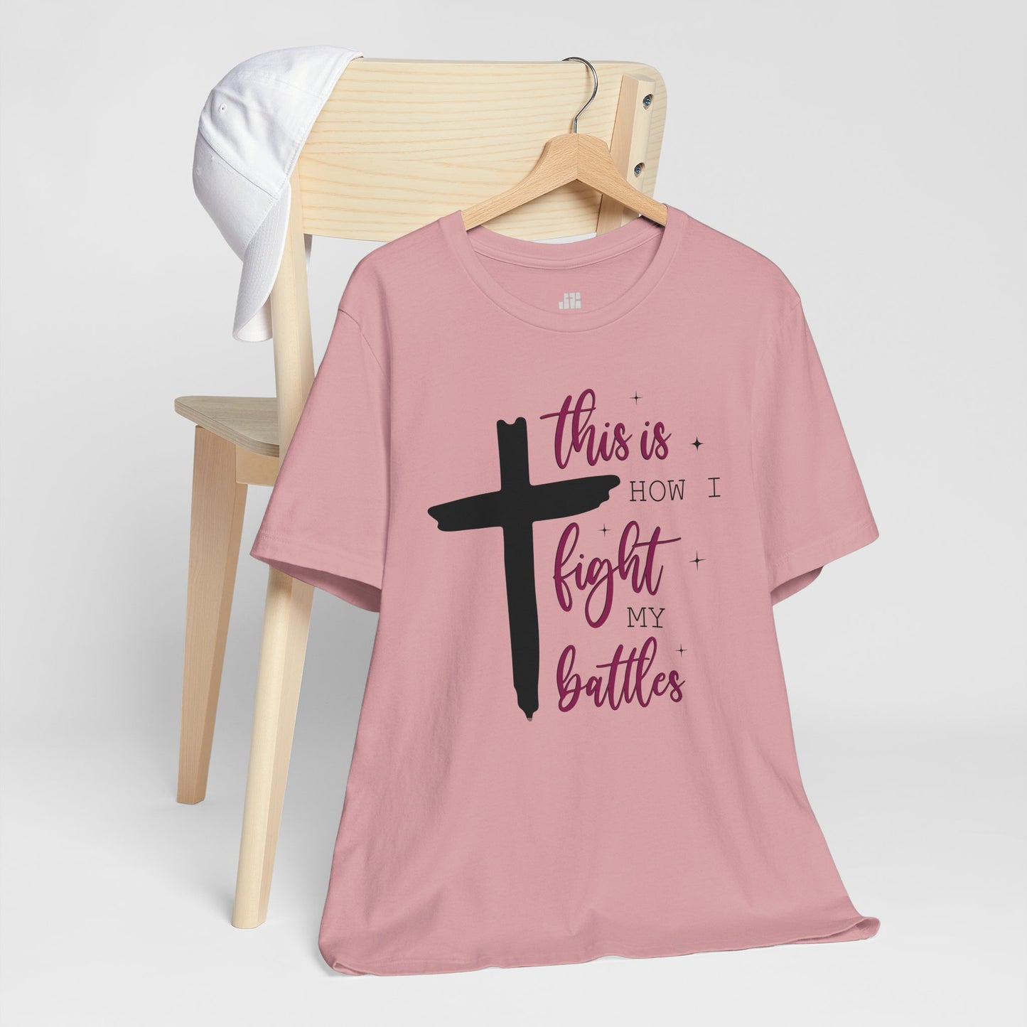 This is How I Fight My Battles Bible Verse Soft Cotton Tee - Christian T-shirt