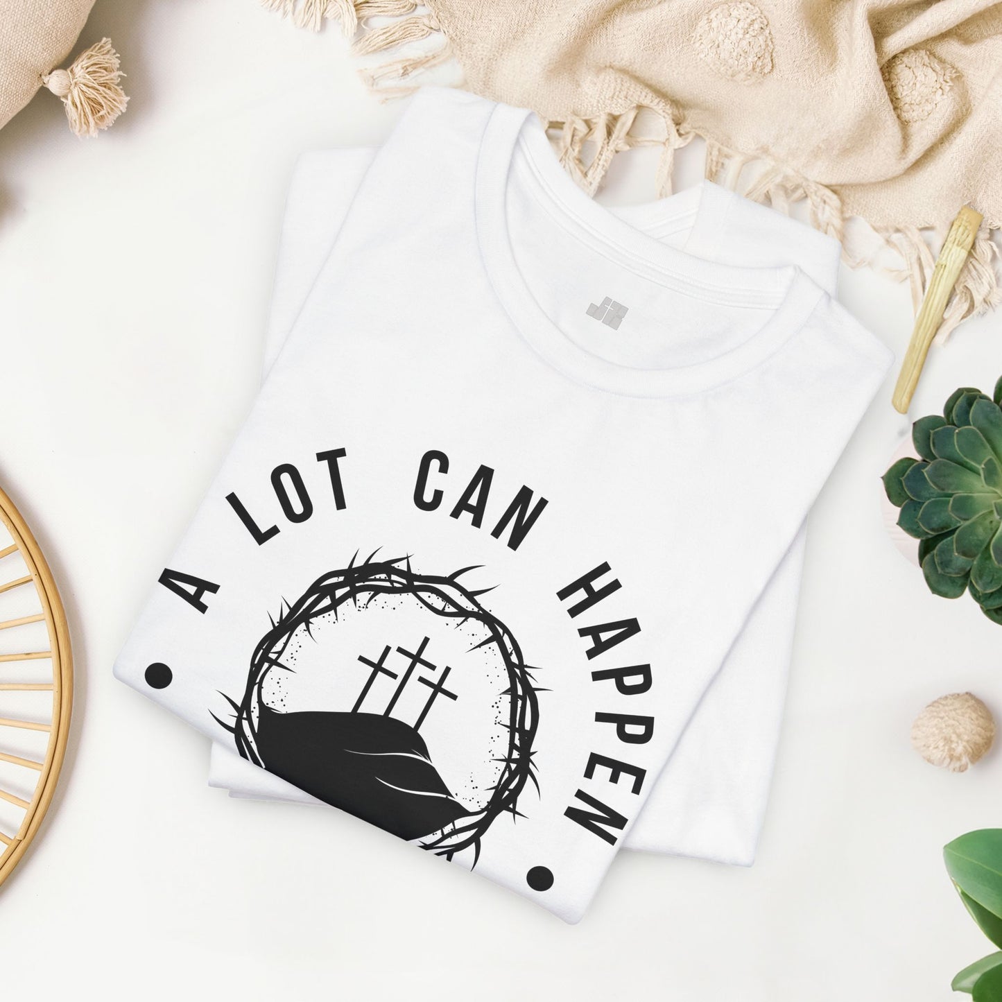 A Lot Can Happen in Three Days Christian Soft Cotton Tee - Easter Shirt