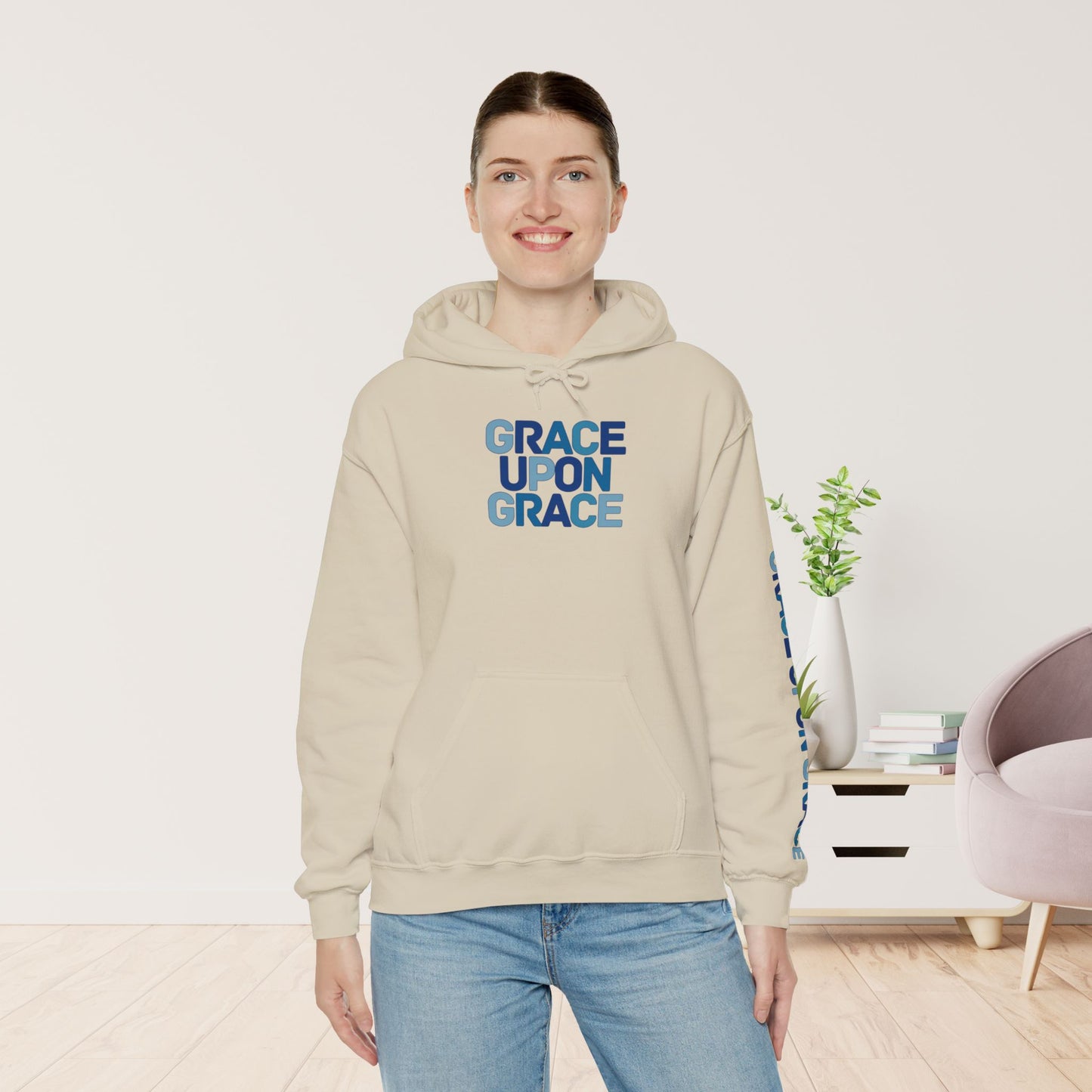 Grace Upon Grace Hoodie - John 1:16 Bible Verse Christian Hoodie