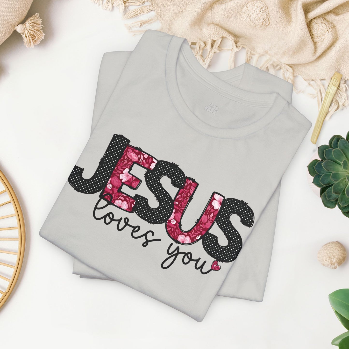 Jesus Loves You Soft Cotton Tee - Christian Shirt