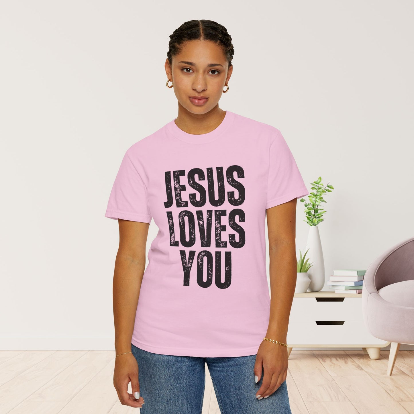 Comfort Colors Unisex Jesus Loves You Shirt