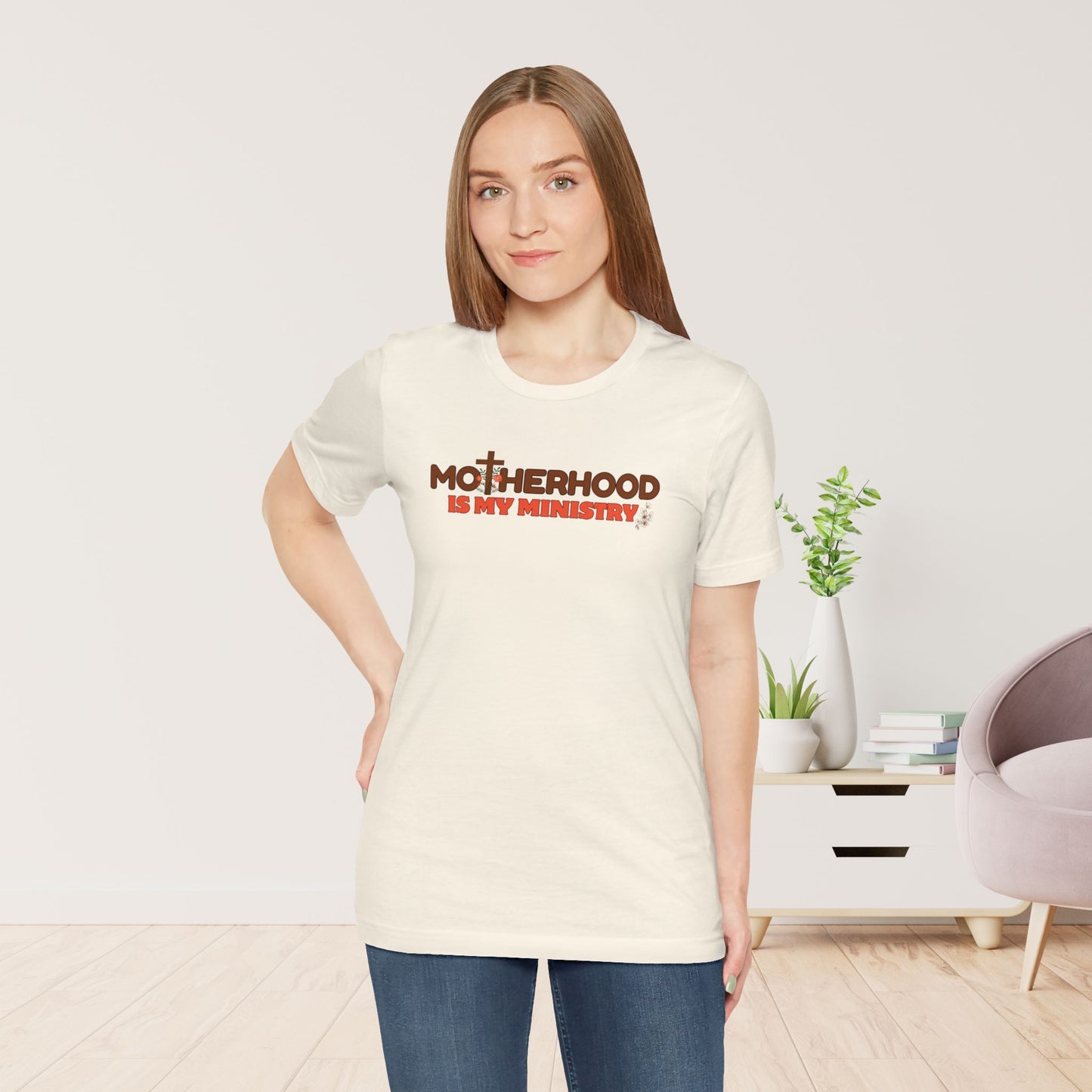 Motherhood is My Ministry Christian Soft Cotton Tee