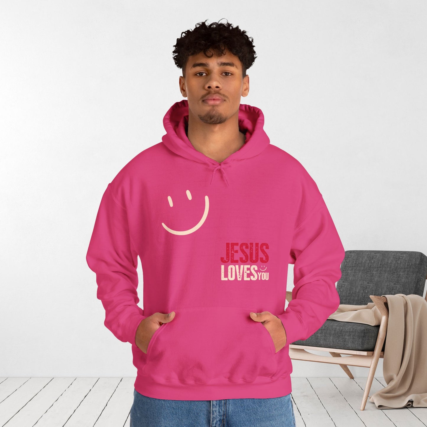 Trendy Jesus Loves You Unisex Hoodie