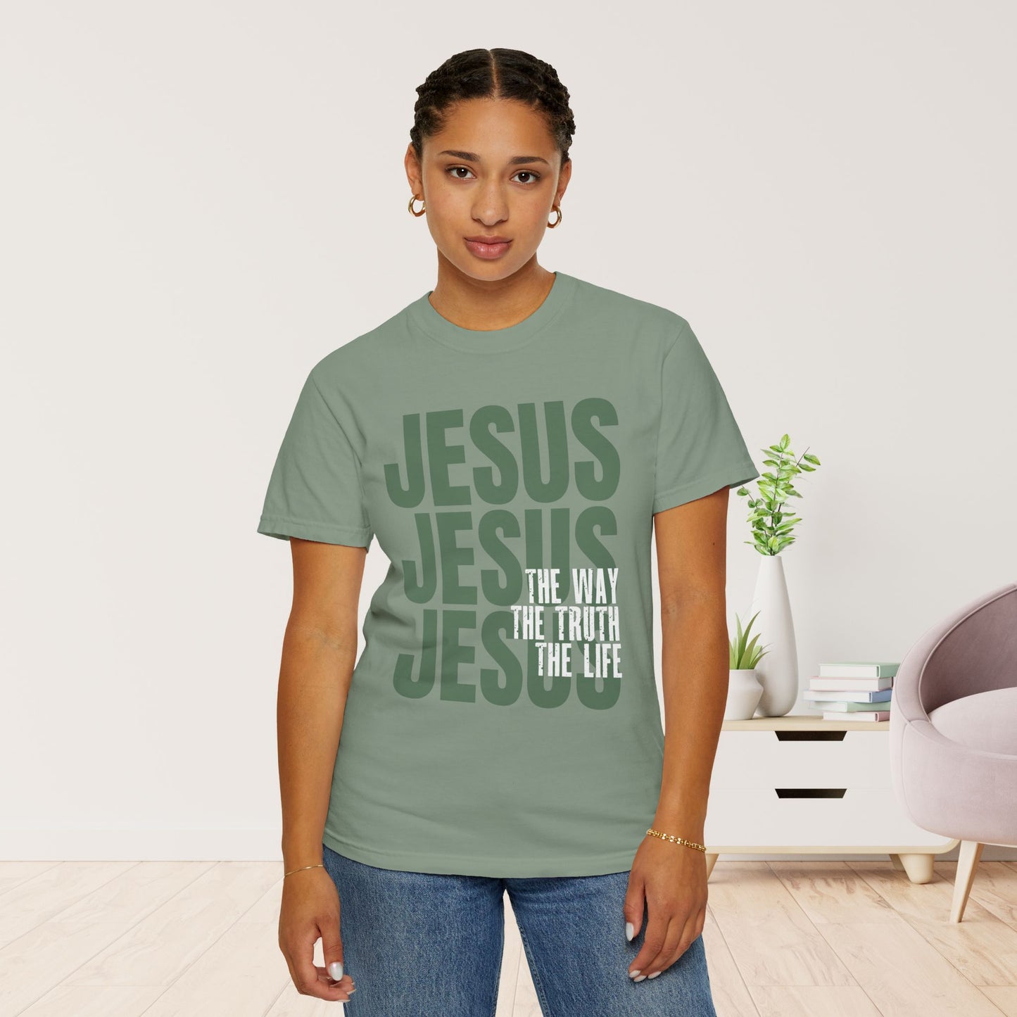 Comfort Colors Jesus Shirt - Bible Verse Shirt John 14:6