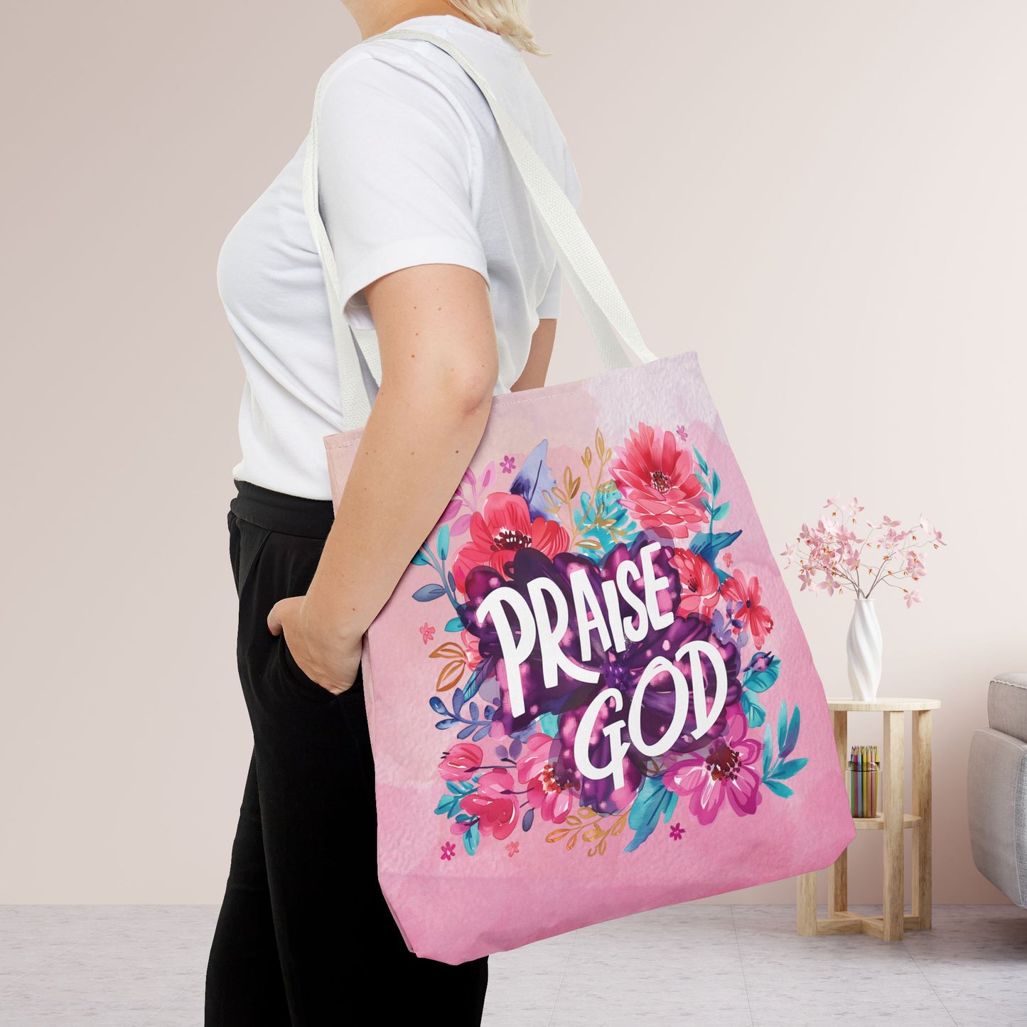 Praise God Tote Bag - Christian Tote Bag