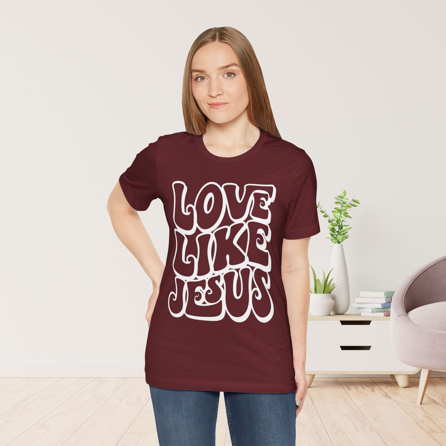 Love Like Jesus Soft Cotton Tee - Christian Shirt