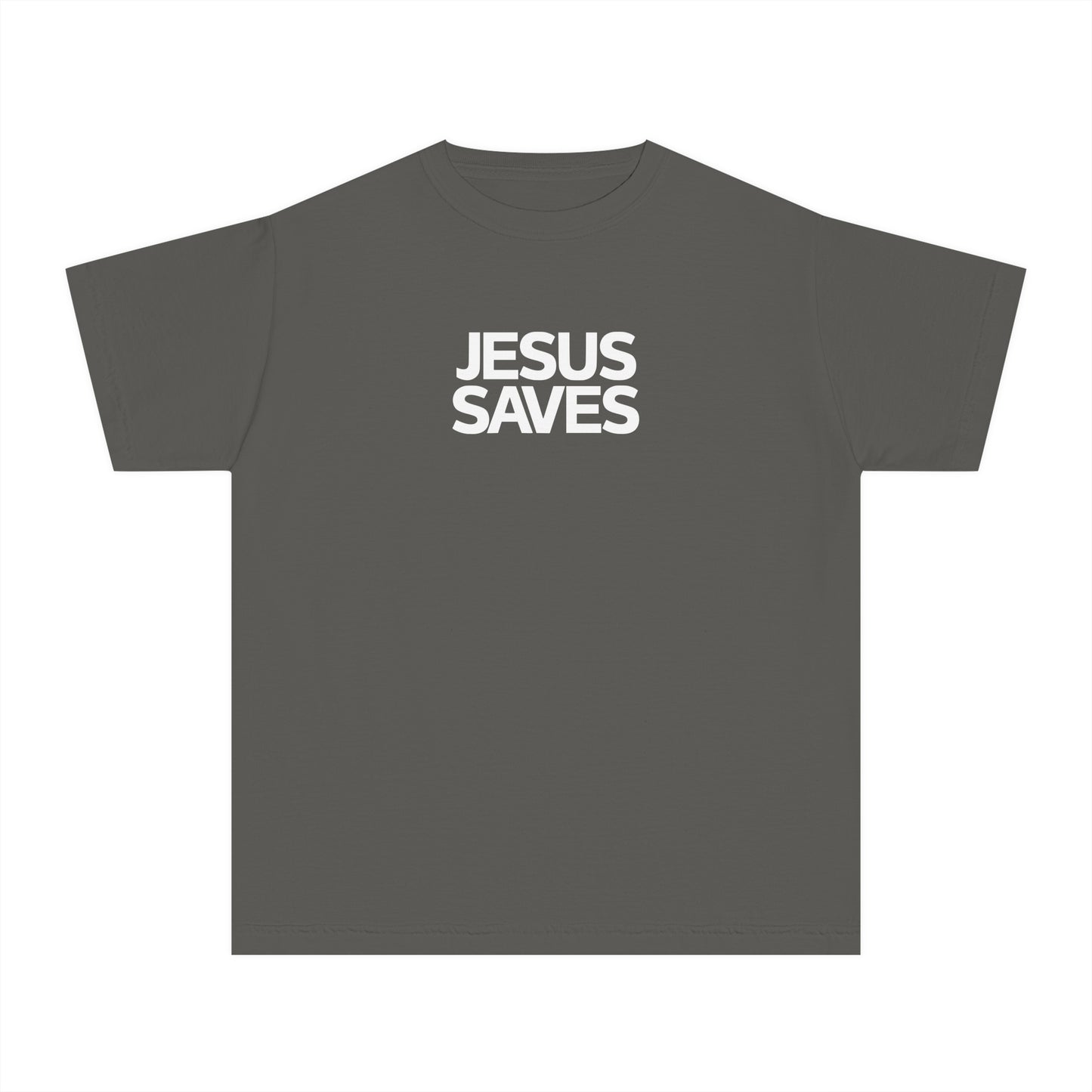 Jesus Saves Comfort Colors Youth Christian Shirt