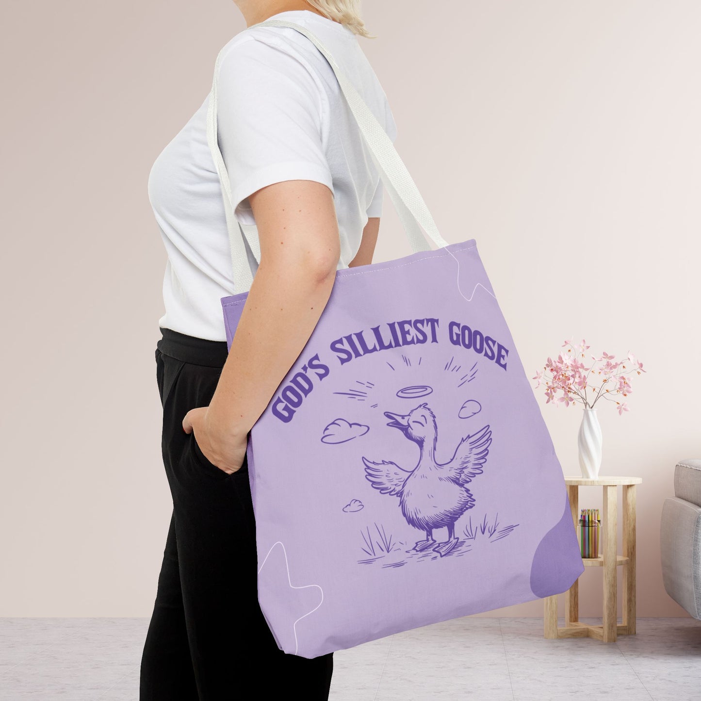 God's Silliest Goose Tote Bag - Christian Tote Bag