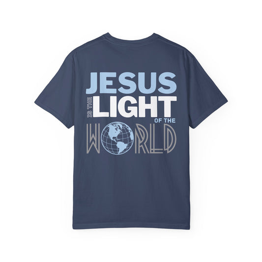 Jesus is the Light of the World Comfort Colors Shirt - John 8:12 Bible Verse Christian Shirt