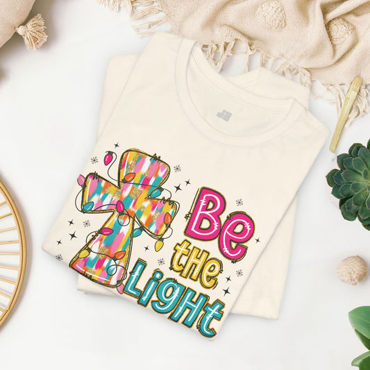 Be The Light Soft Cotton Tee - Christian Christmas Shirt