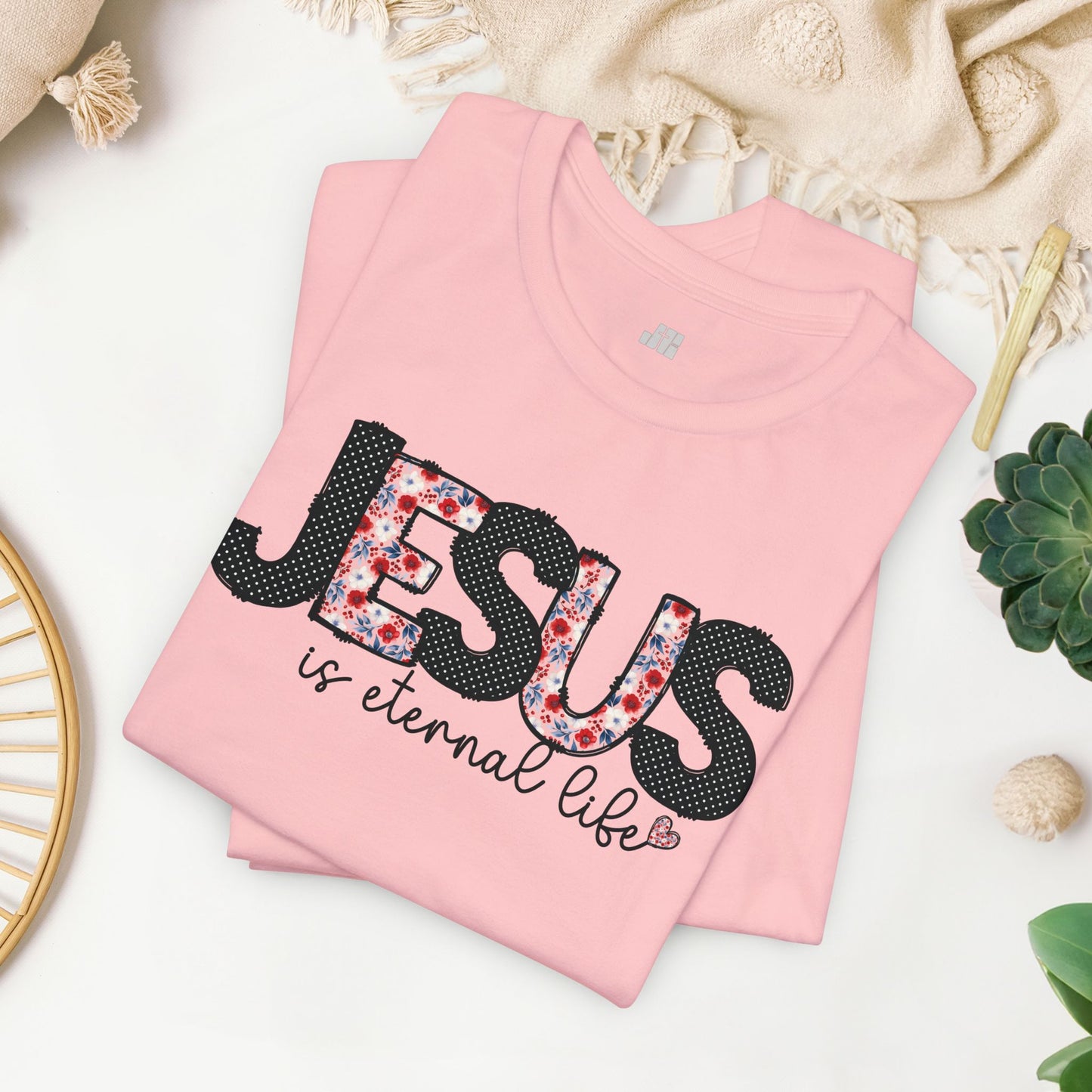 Jesus is Eternal Life Soft Cotton Tee - Christian Shirt