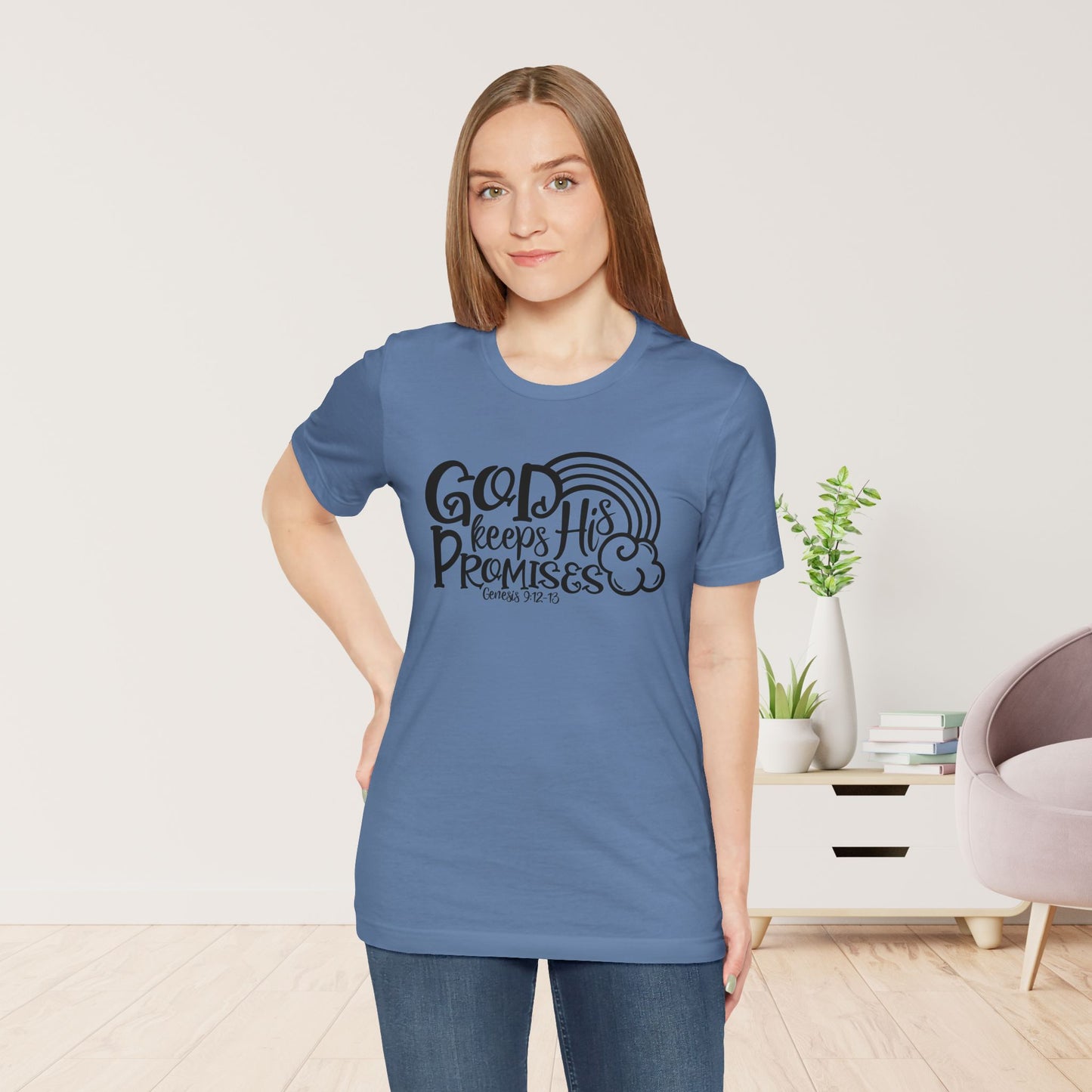 God Keeps His Promises Soft Cotton Tee - Bible Verse Christian Tee