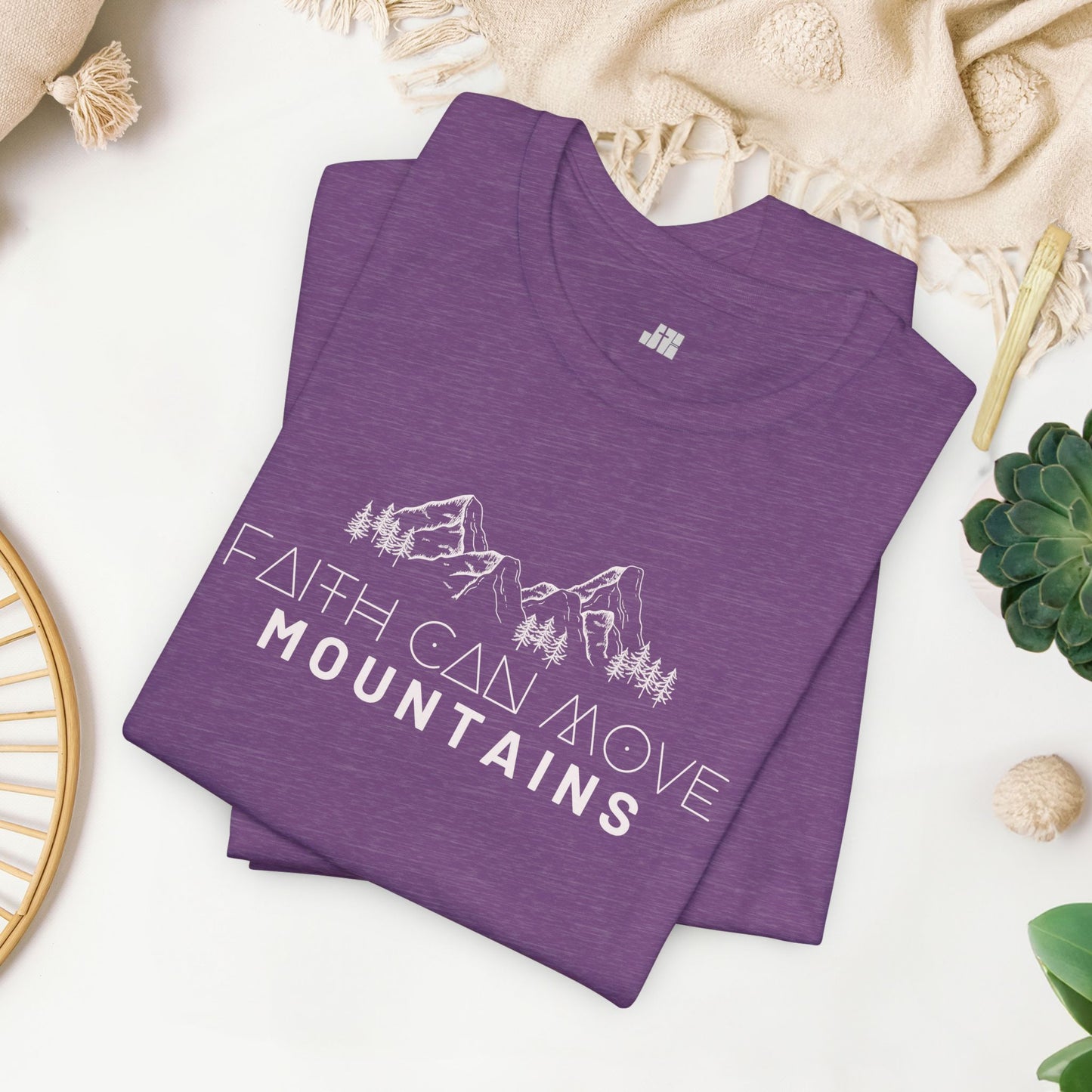 Faith Can Move Mountains Soft Cotton Tee - Matthew 17:20 Bible Verse Shirt