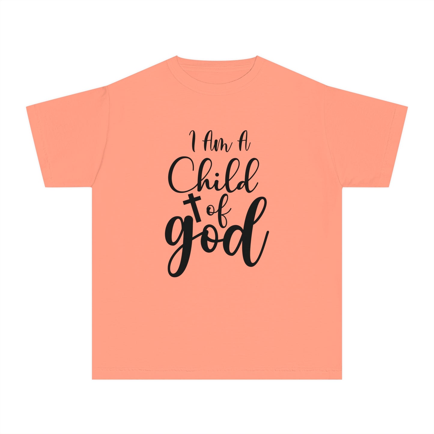 I Am A Child Of God Comfort Colors Youth Christian Tee