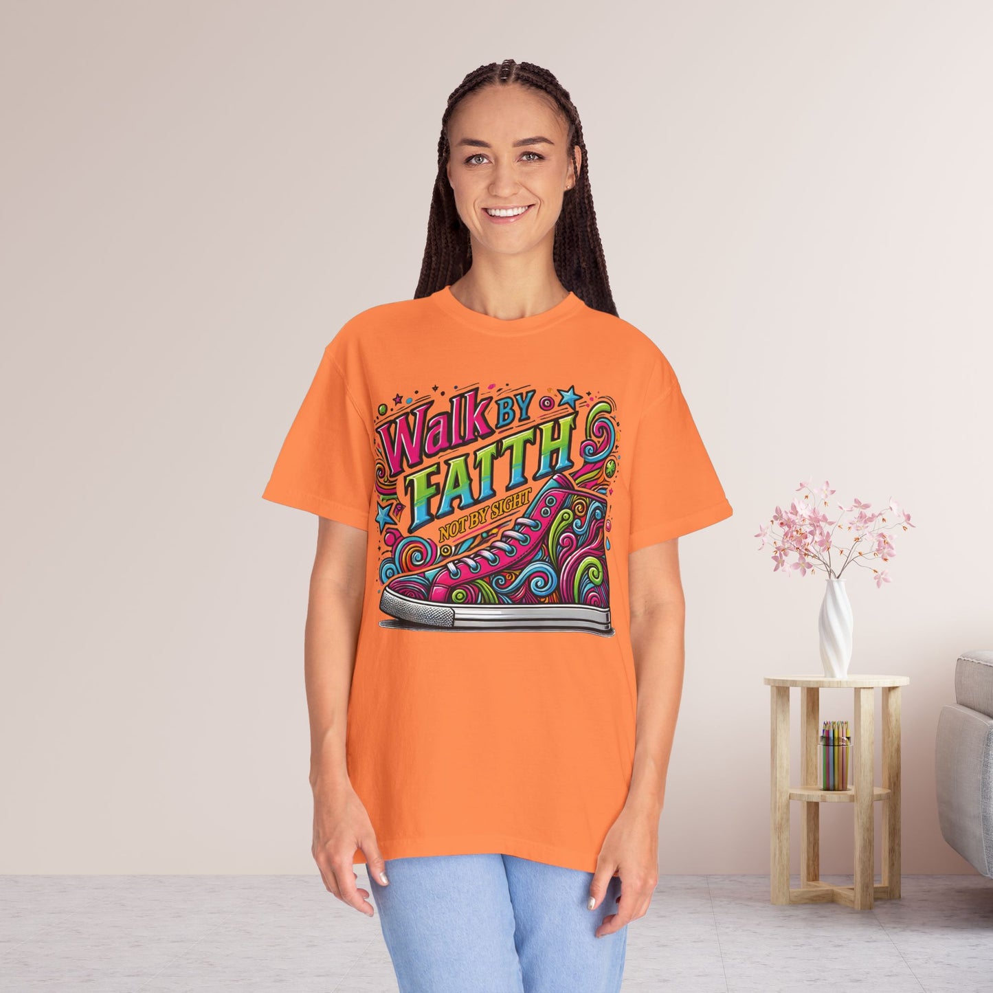 Walk By Faith Not By Sight Comfort Colors Shirt