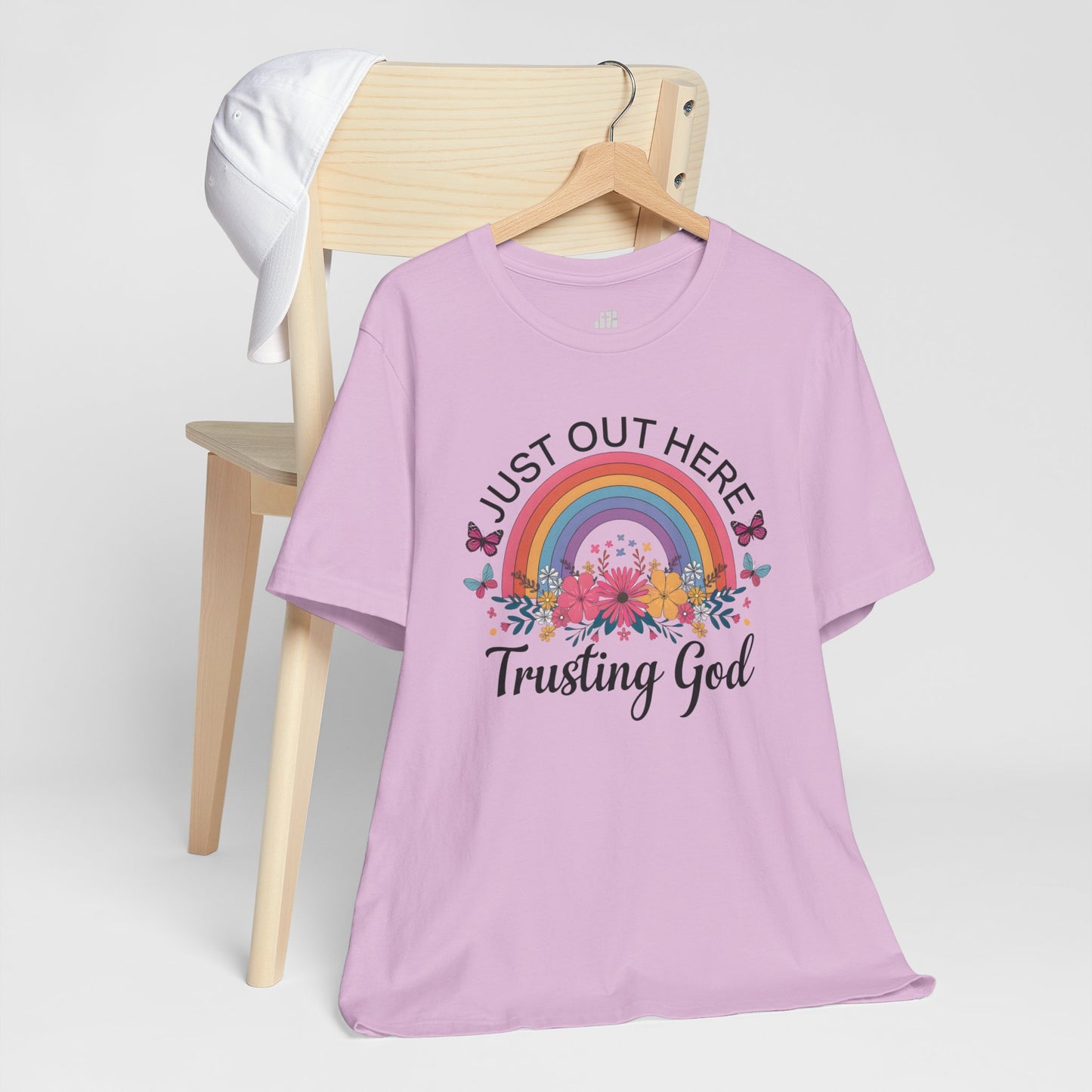 Just Out Here Trusting God Soft Cotton Tee