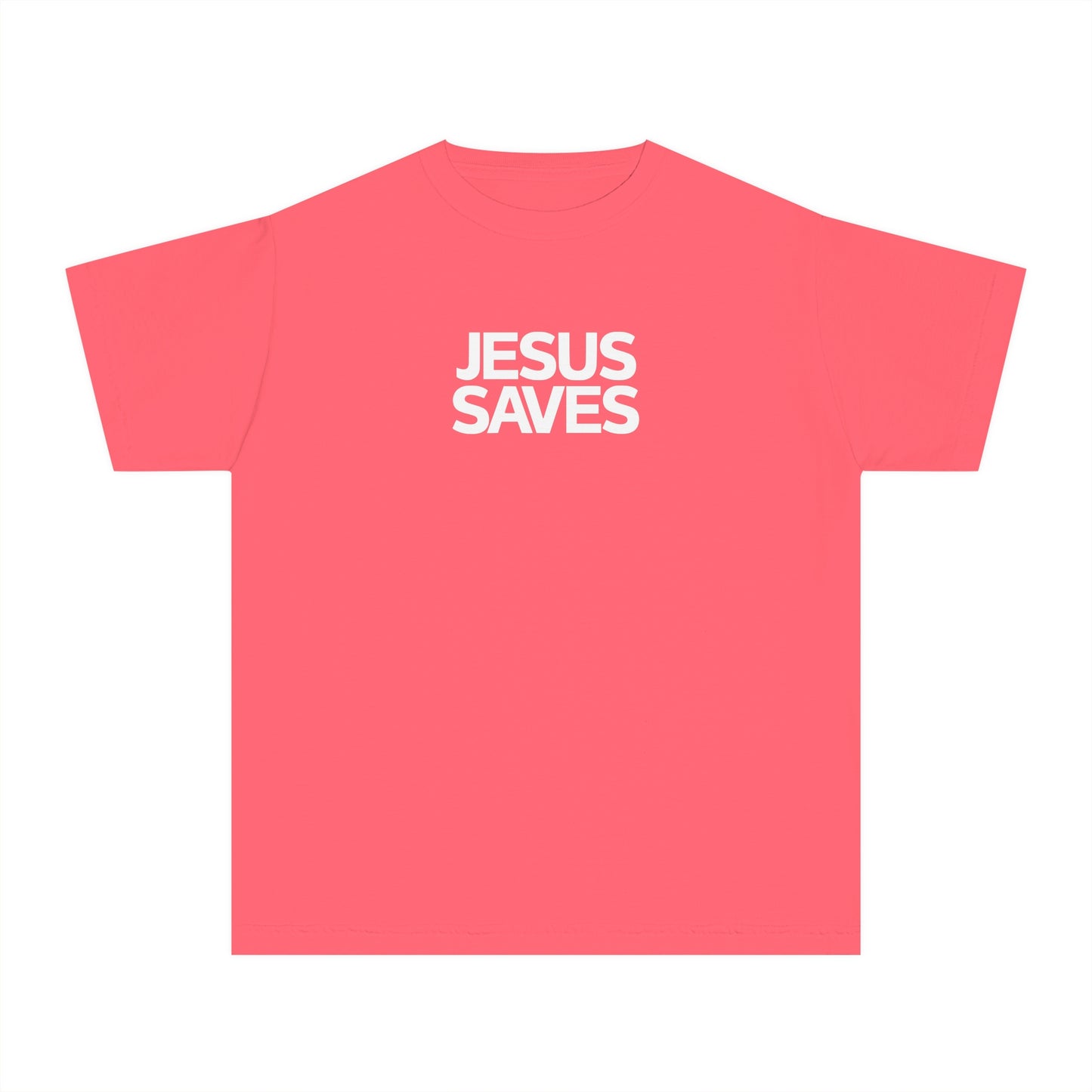 Jesus Saves Comfort Colors Youth Christian Shirt