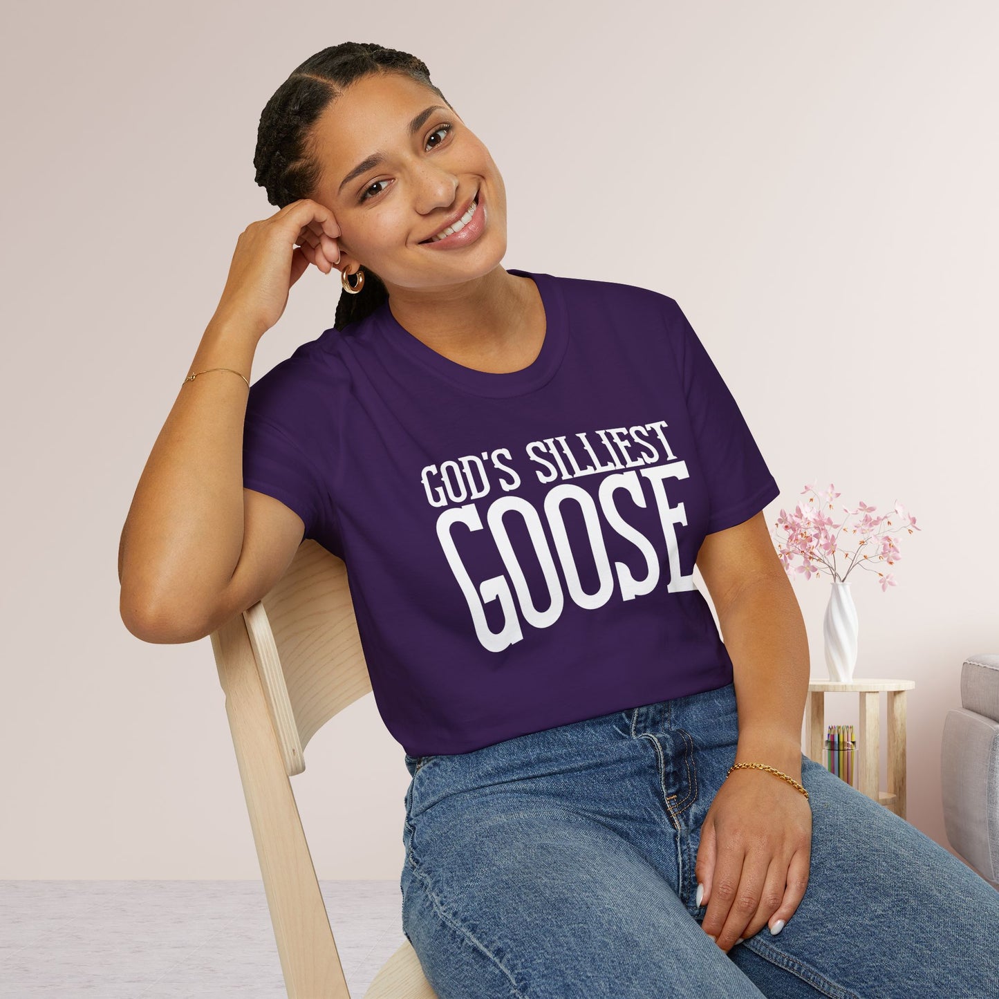 Unisex God's Silliest Goose Softstyle T-shirt