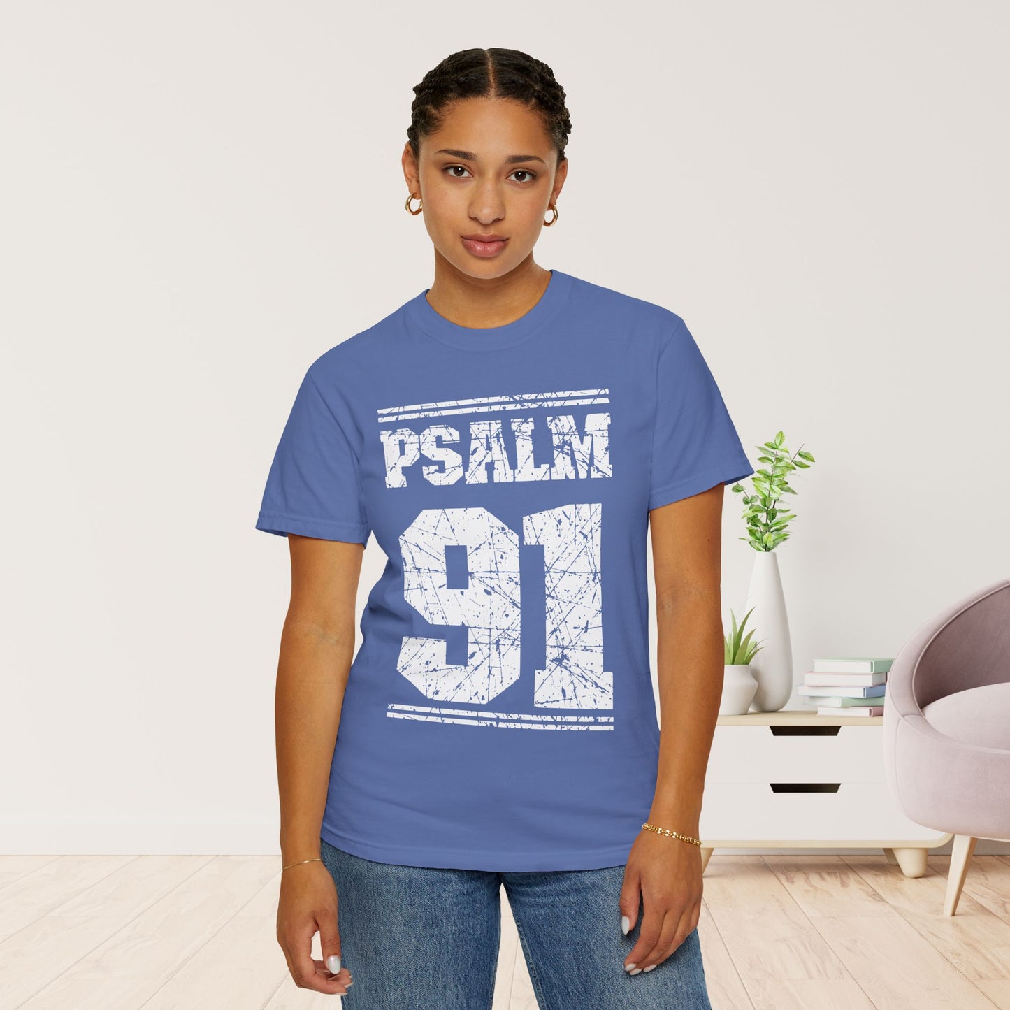 Psalm 91 Comfort Colors Christian Shirt - Bible Verse Shirt